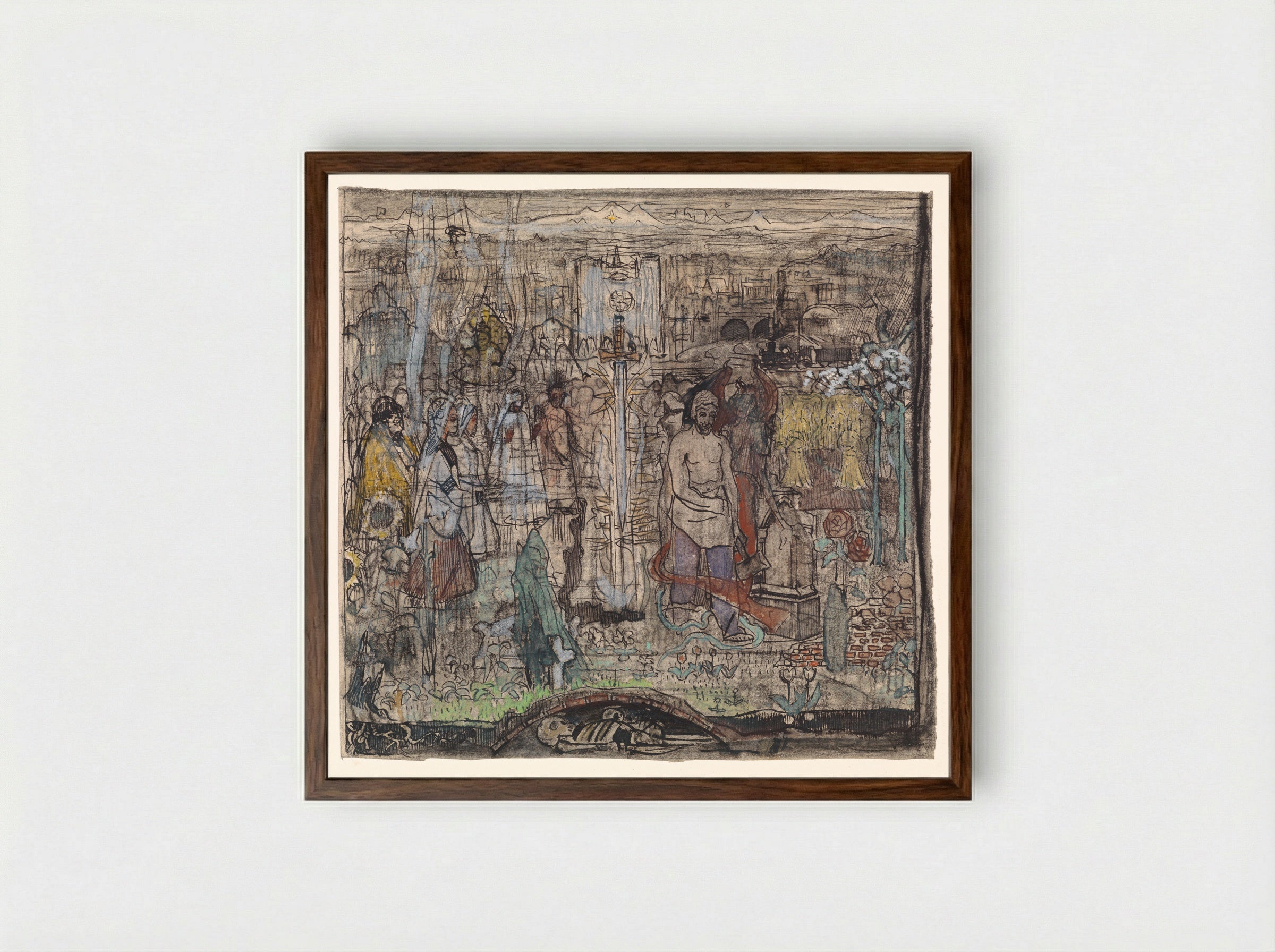 Laatste oordeel - Edzard Koning - Framed Print Dark Wood