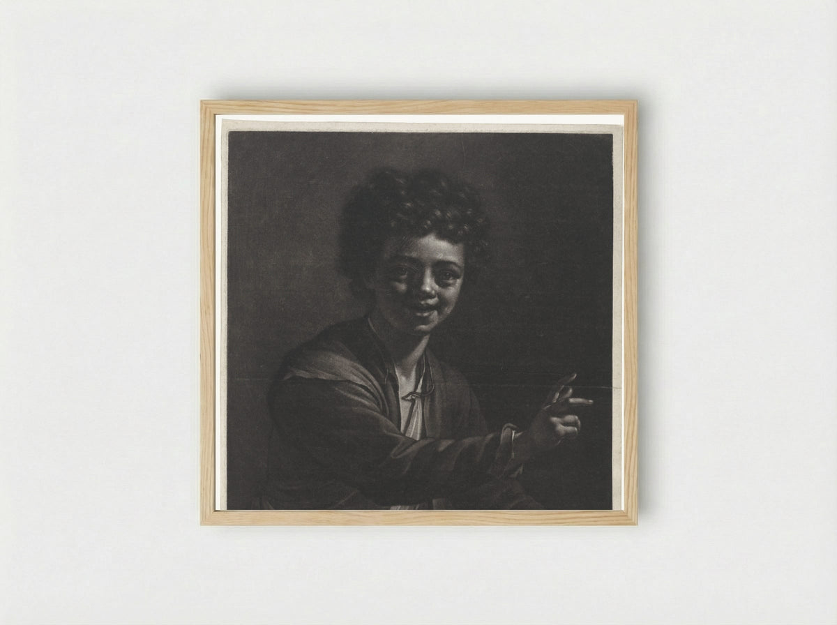Lachende jongen (Laughing Boy) - Wallerant Vaillant - Framed Print Wood