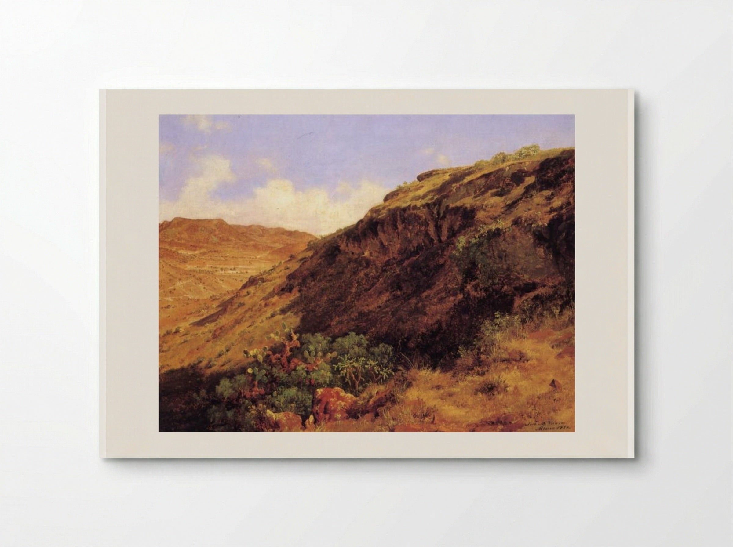 Ladera occidental del cerro de Guerrero - José María Velasco - Poster