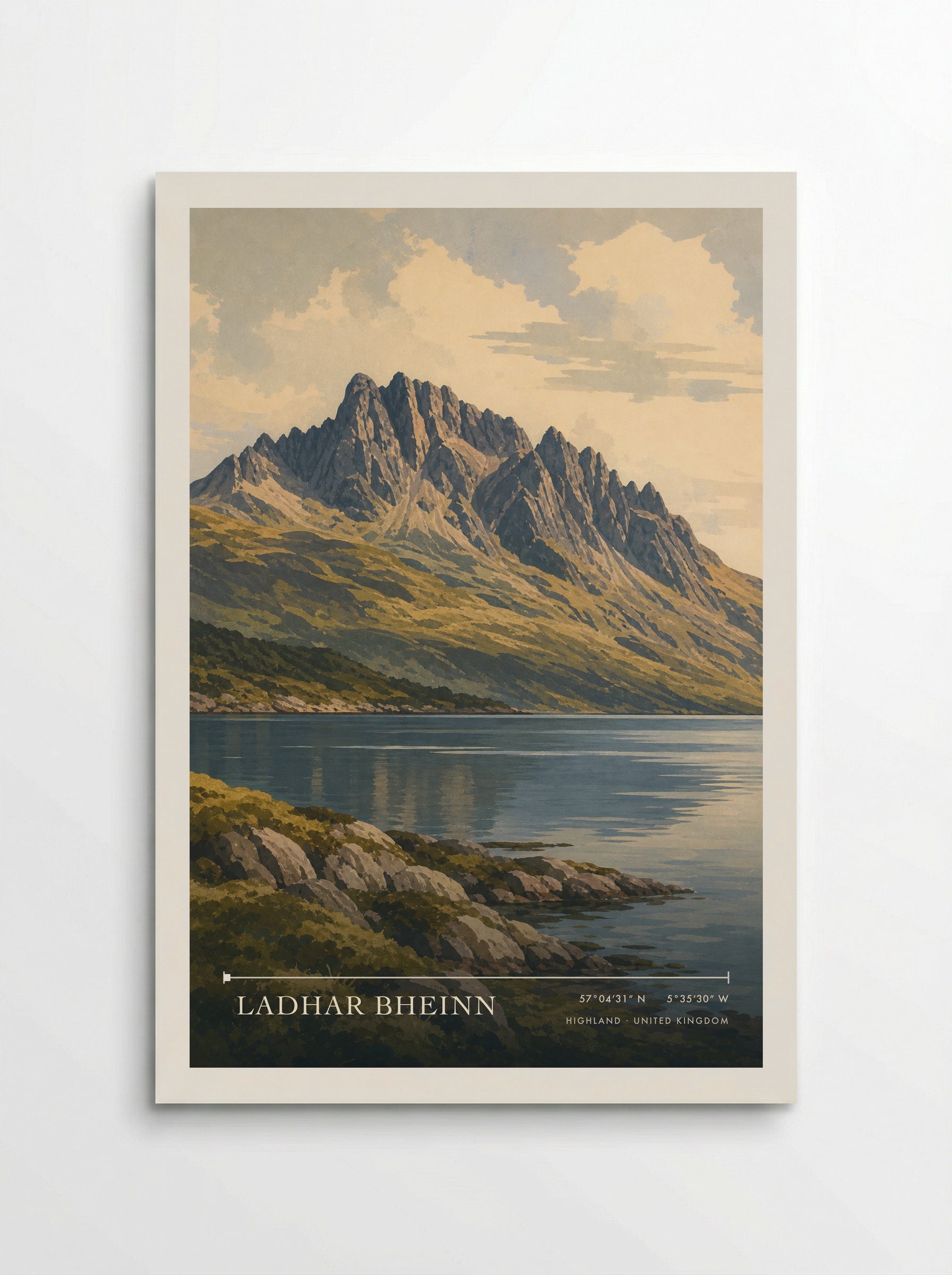 Ladhar Bheinn Highland United Kingdom Travel Poster - Poster