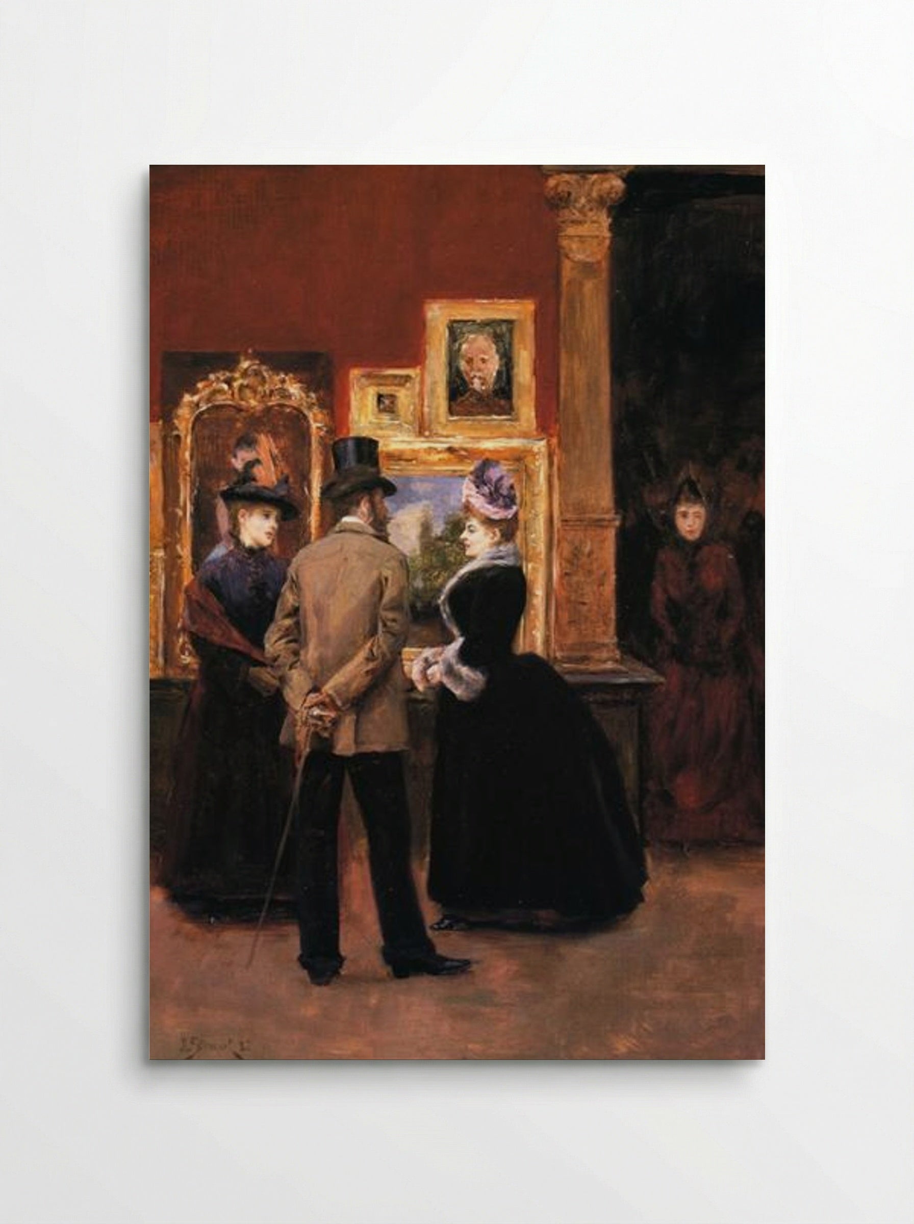 Ladies with a Gentleman in a Top Hat - Julius LeBlanc Stewart - Poster