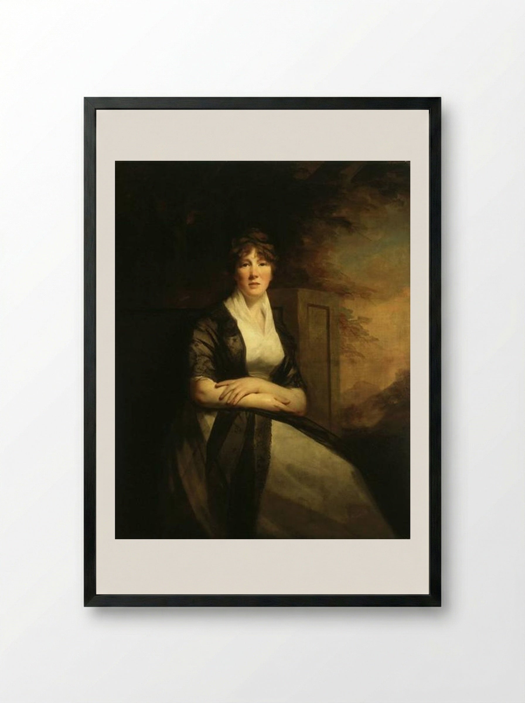 Lady Anne Torphicen - Henry Raeburn - Framed Print Black