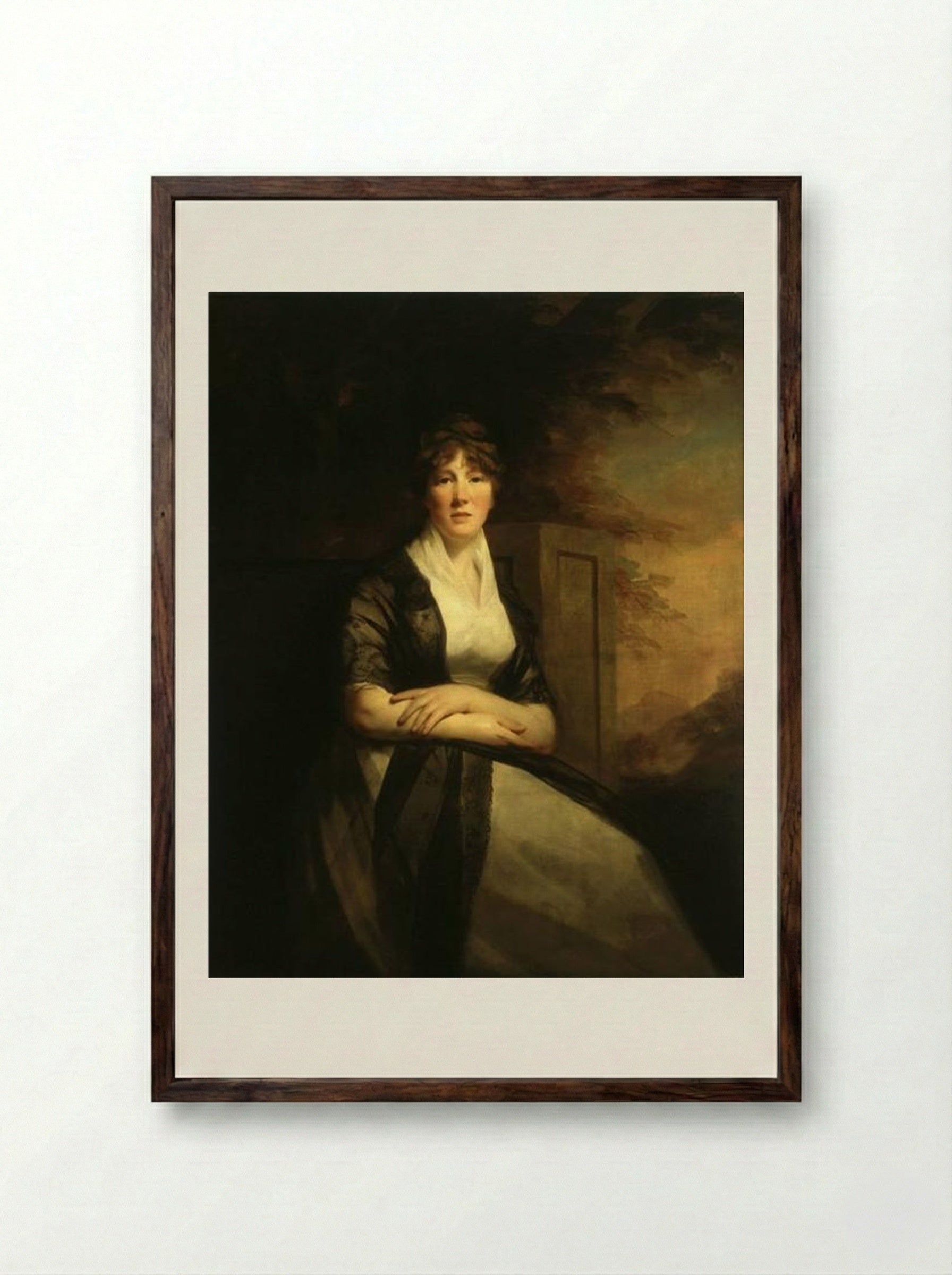 Lady Anne Torphicen - Henry Raeburn - Framed Print Dark Wood
