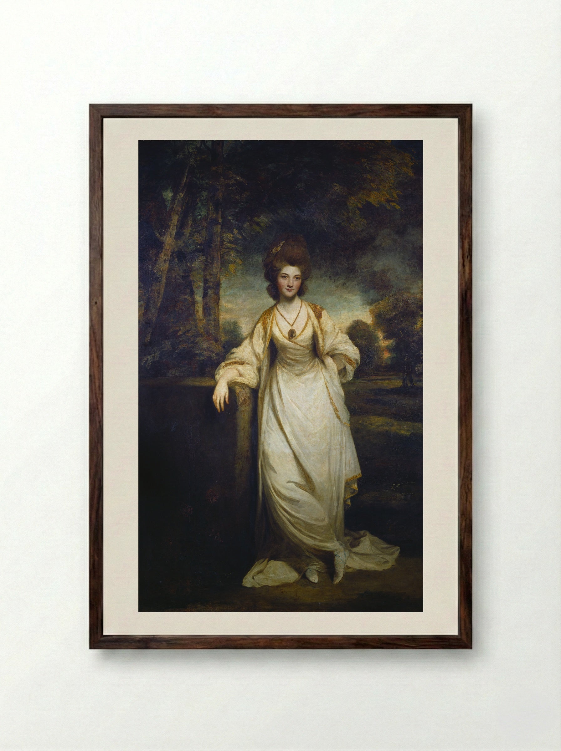 Lady Elizabeth Compton - Joshua Reynolds - Framed Print Dark Wood