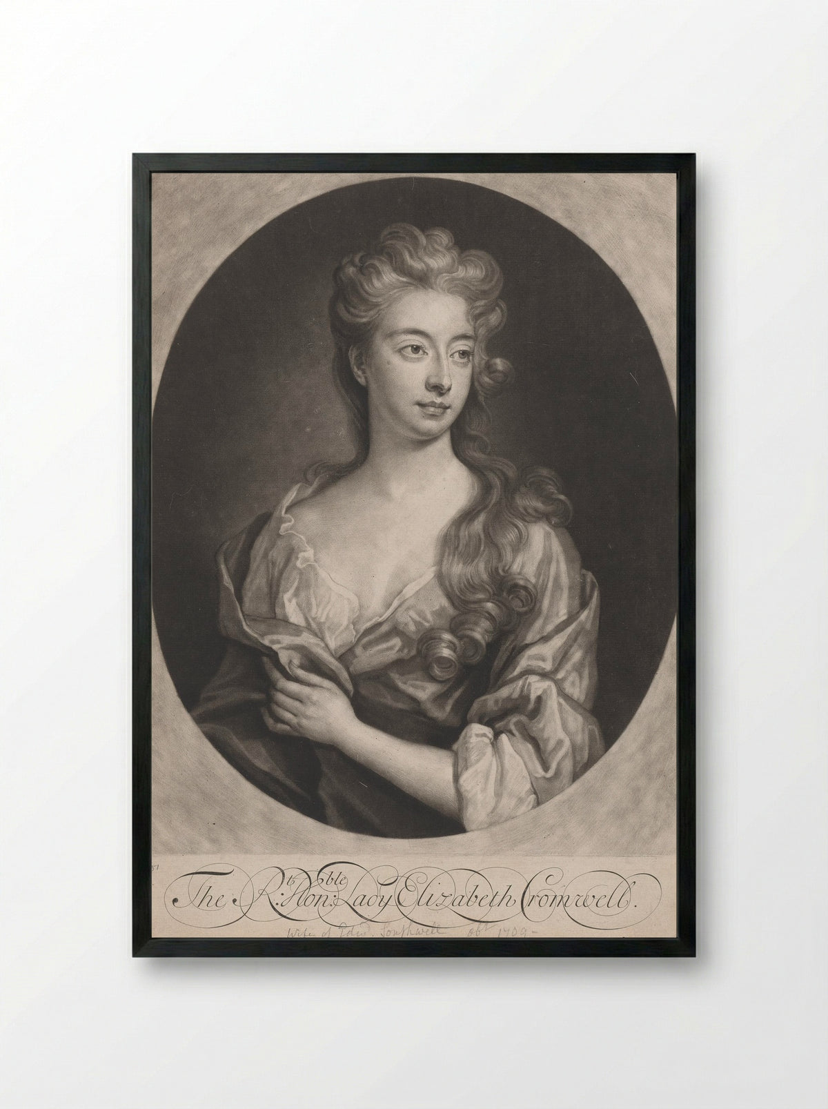 Lady Elizabeth Cromwell - John Smith - Framed Print Black