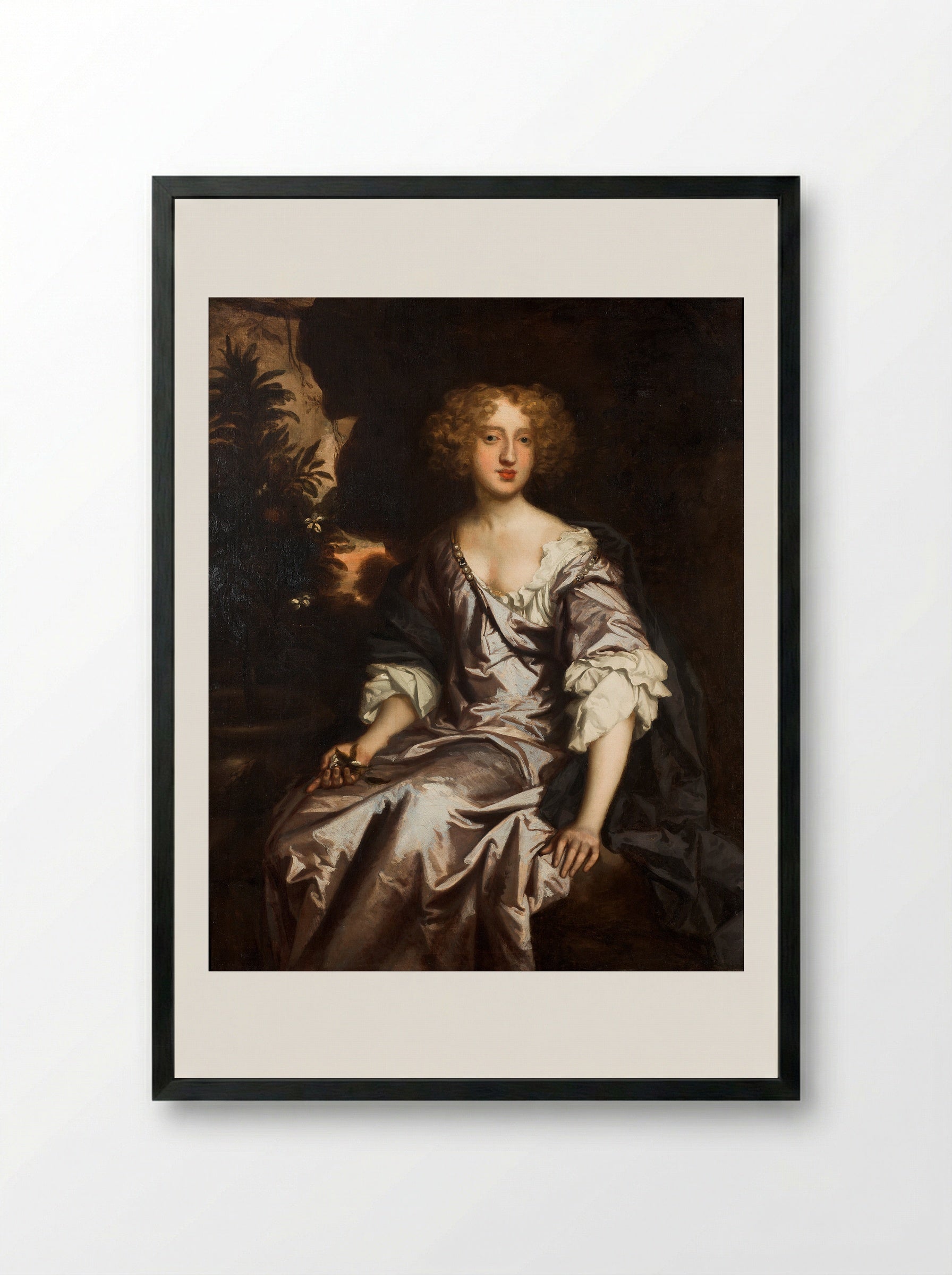 Lady Elizabeth Spelman - Sir Peter Lely - Framed Print Black