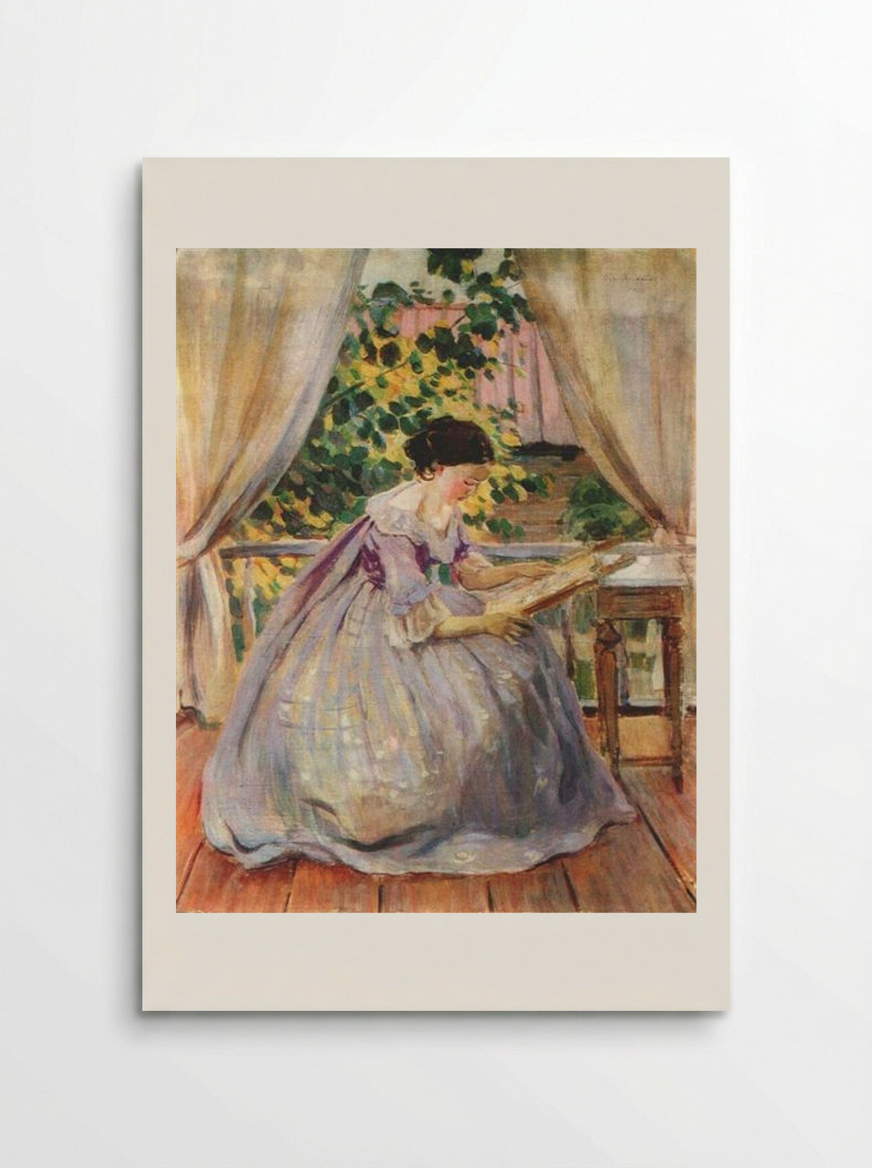 Lady Embroidering - Victor Borisov-Musatov - Poster