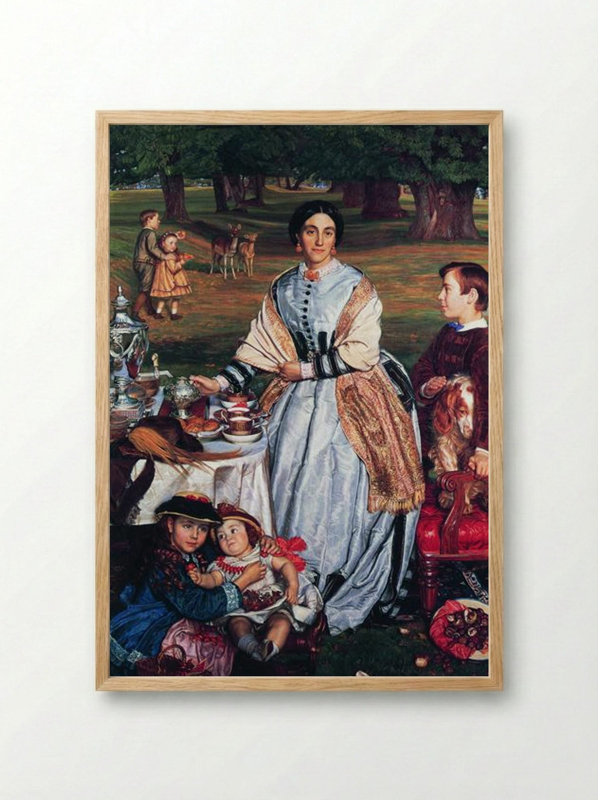 Lady Fairbairn with her Children - William Holman Hunt - Framed Print Wood