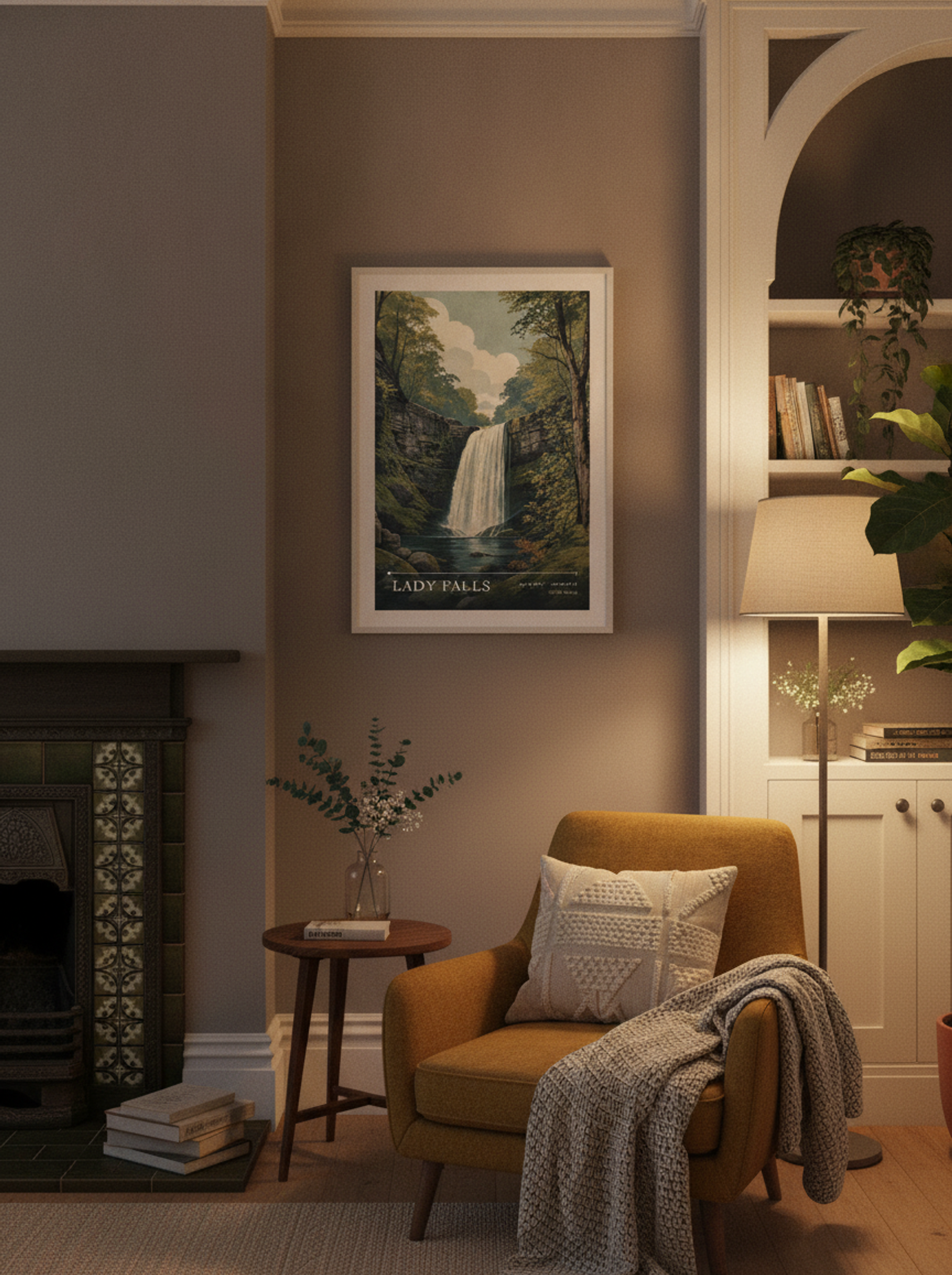 Lady Falls South Wales Wales Travel Poster - Lifestyle
