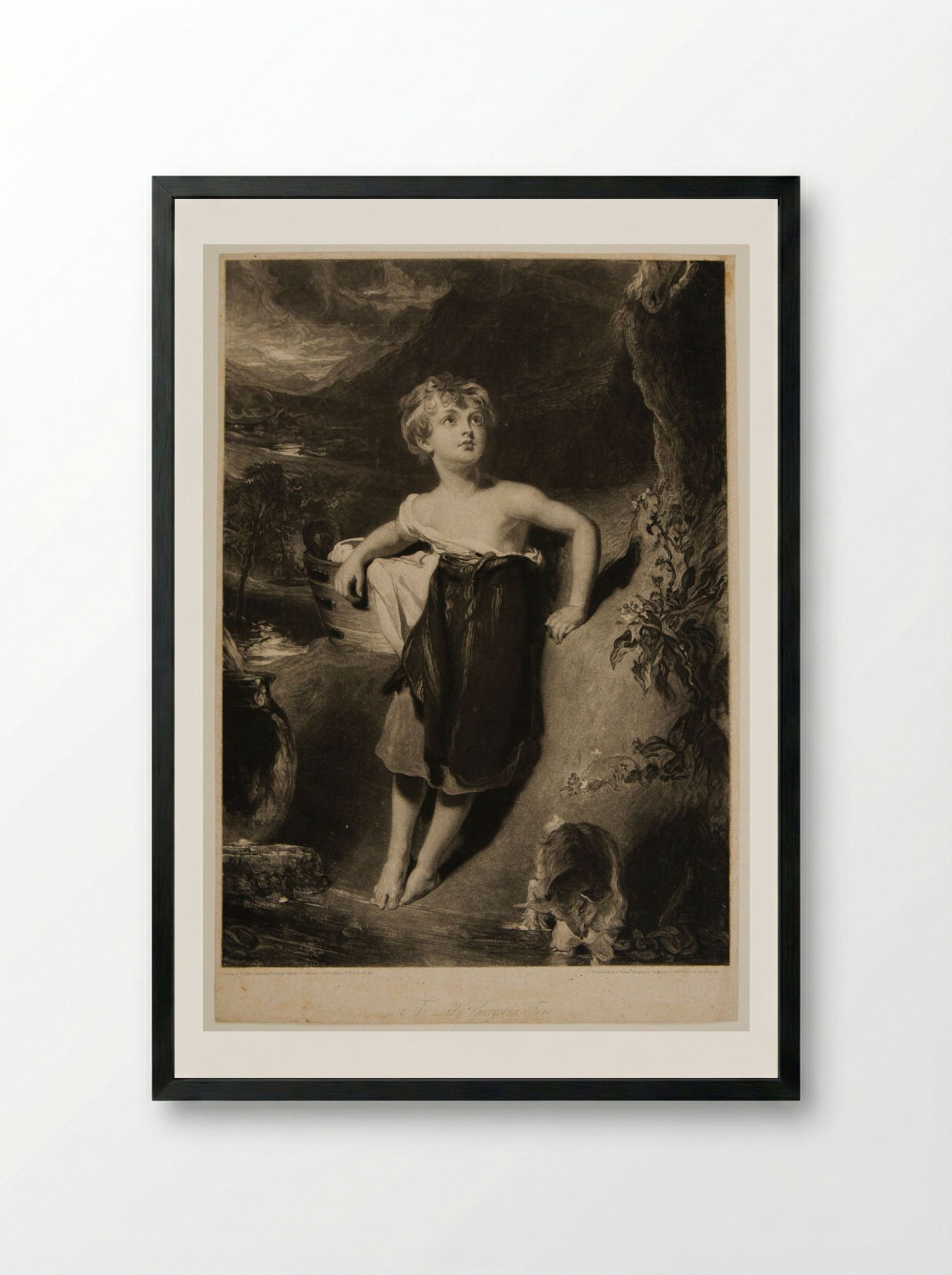 Lady Georgiana Fane - Charles Turner - Framed Print Black