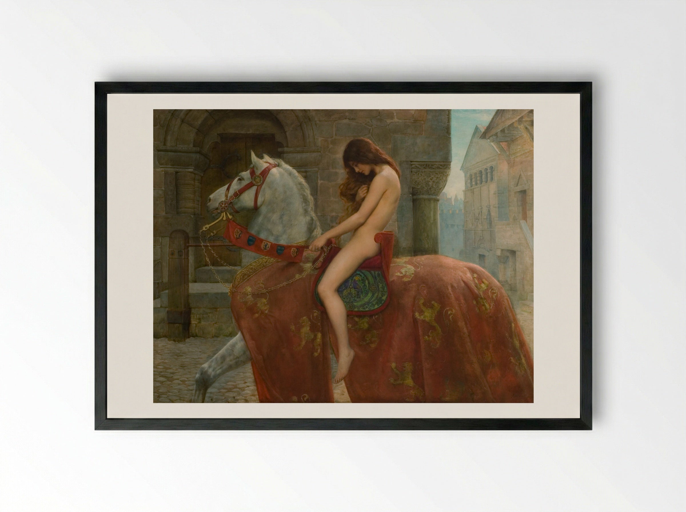 Lady Godiva - John Collier - Framed Print Black