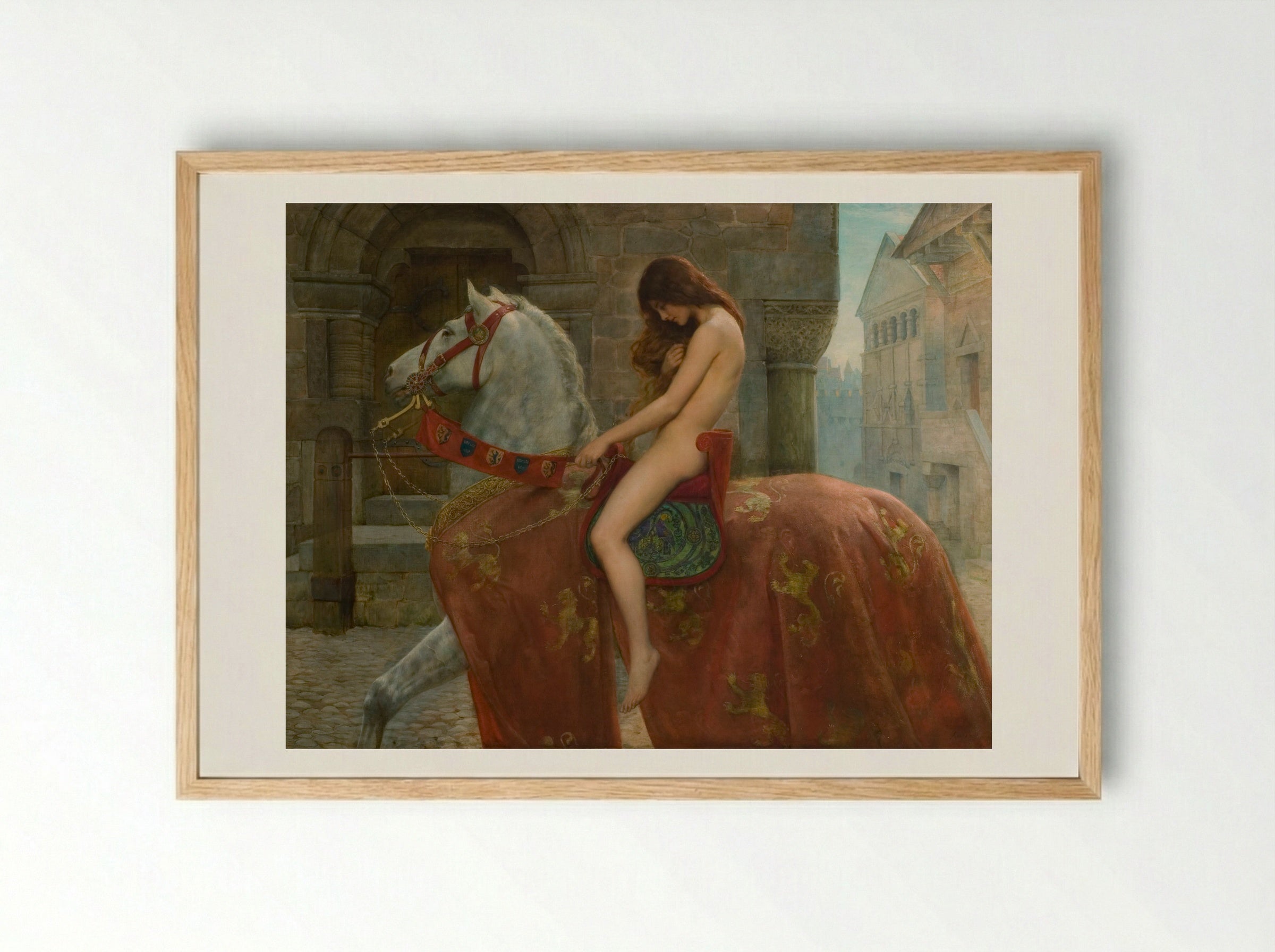 Lady Godiva - John Collier - Framed Print Wood