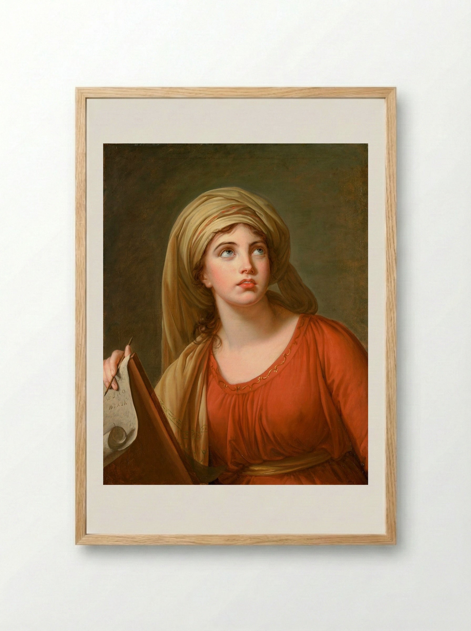 Lady Hamilton as the Persian Sibyl - Louise Elisabeth Vigée Le Brun - Framed Print Wood