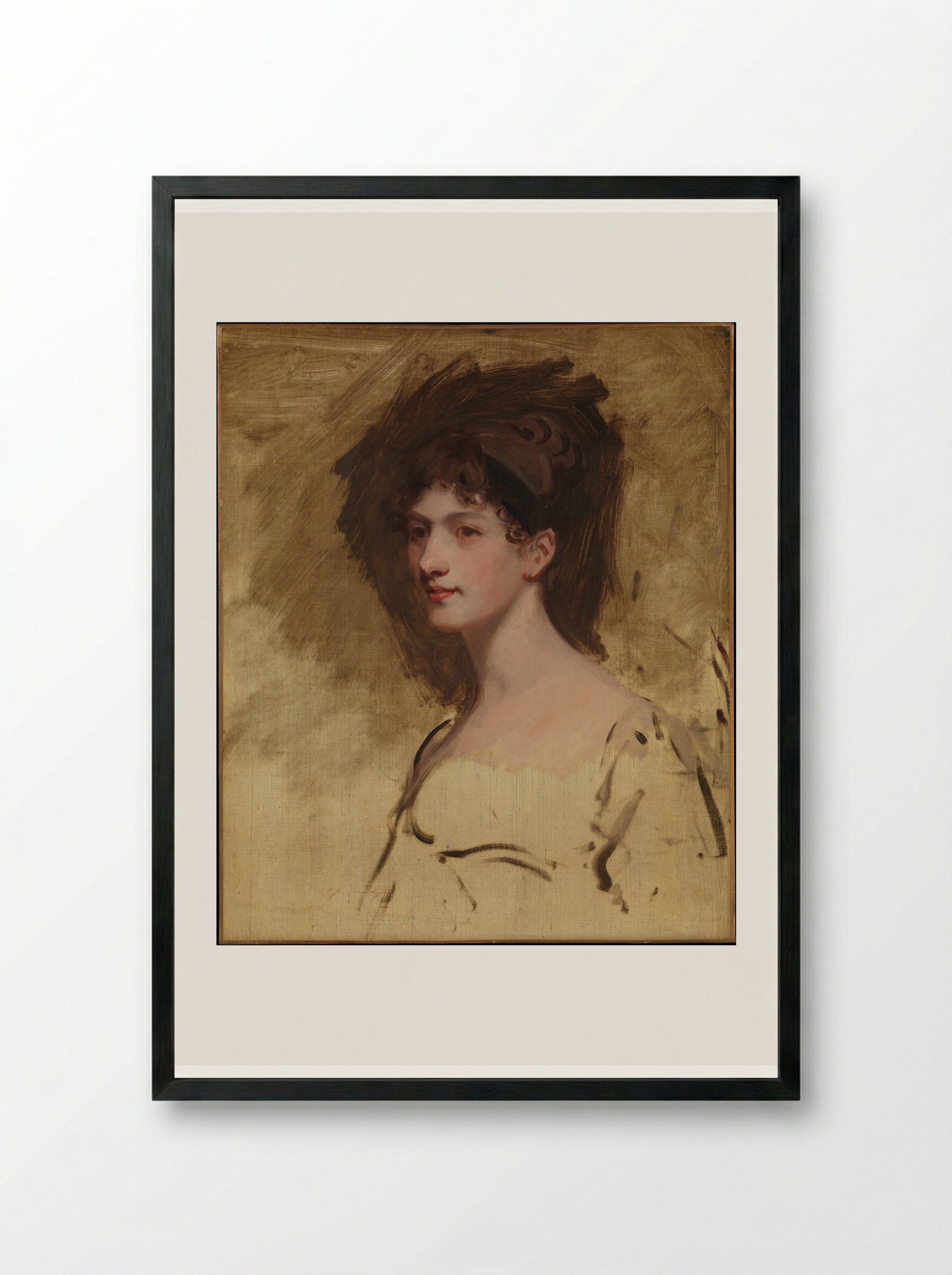 Lady Hester King - John Hoppner - Framed Print Black