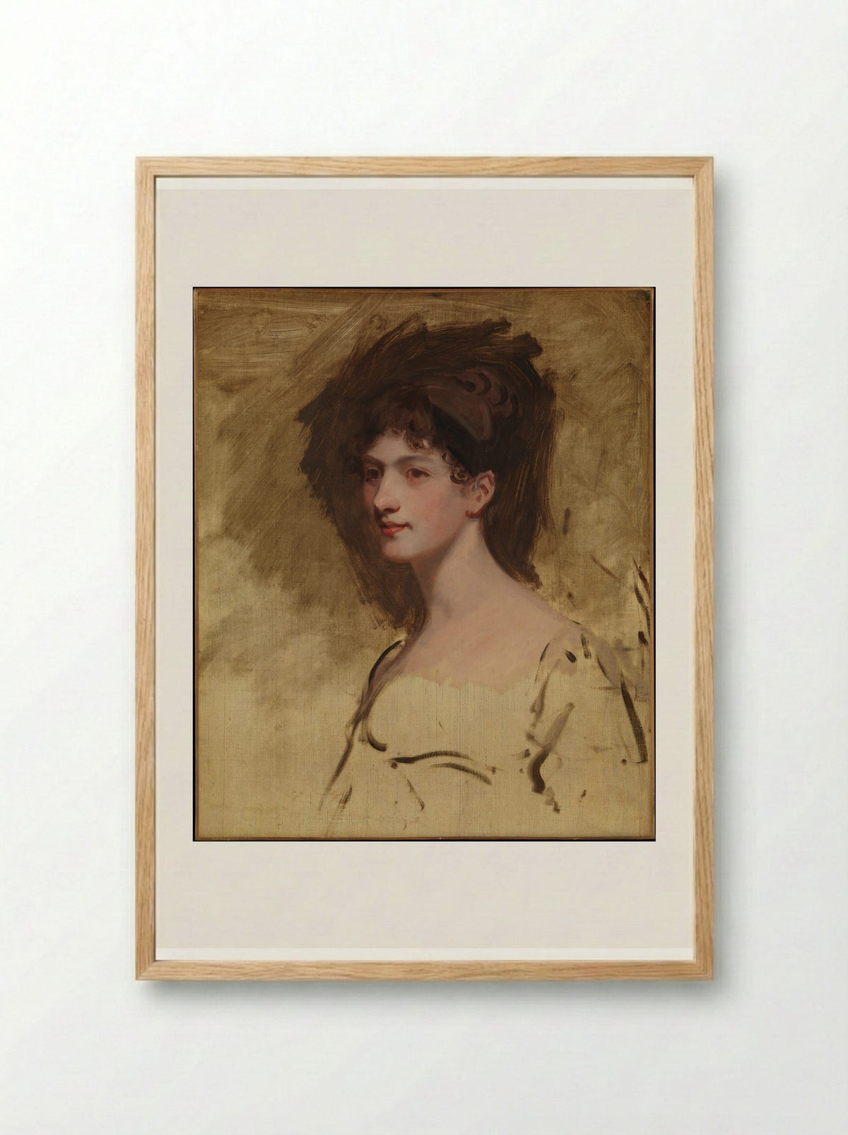 Lady Hester King - John Hoppner - Framed Print Wood