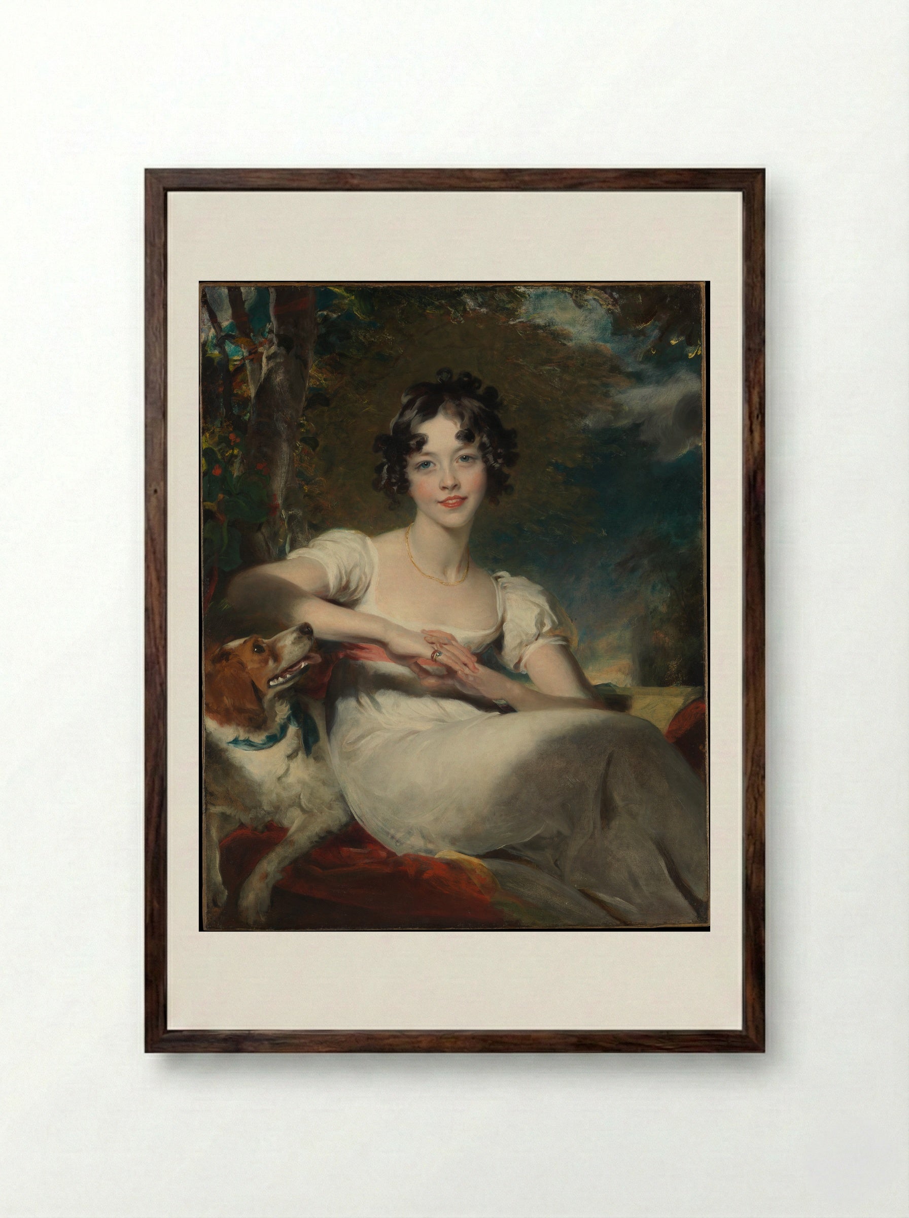 Lady Maria Conyngham - Sir Thomas Lawrence - Framed Print Dark Wood