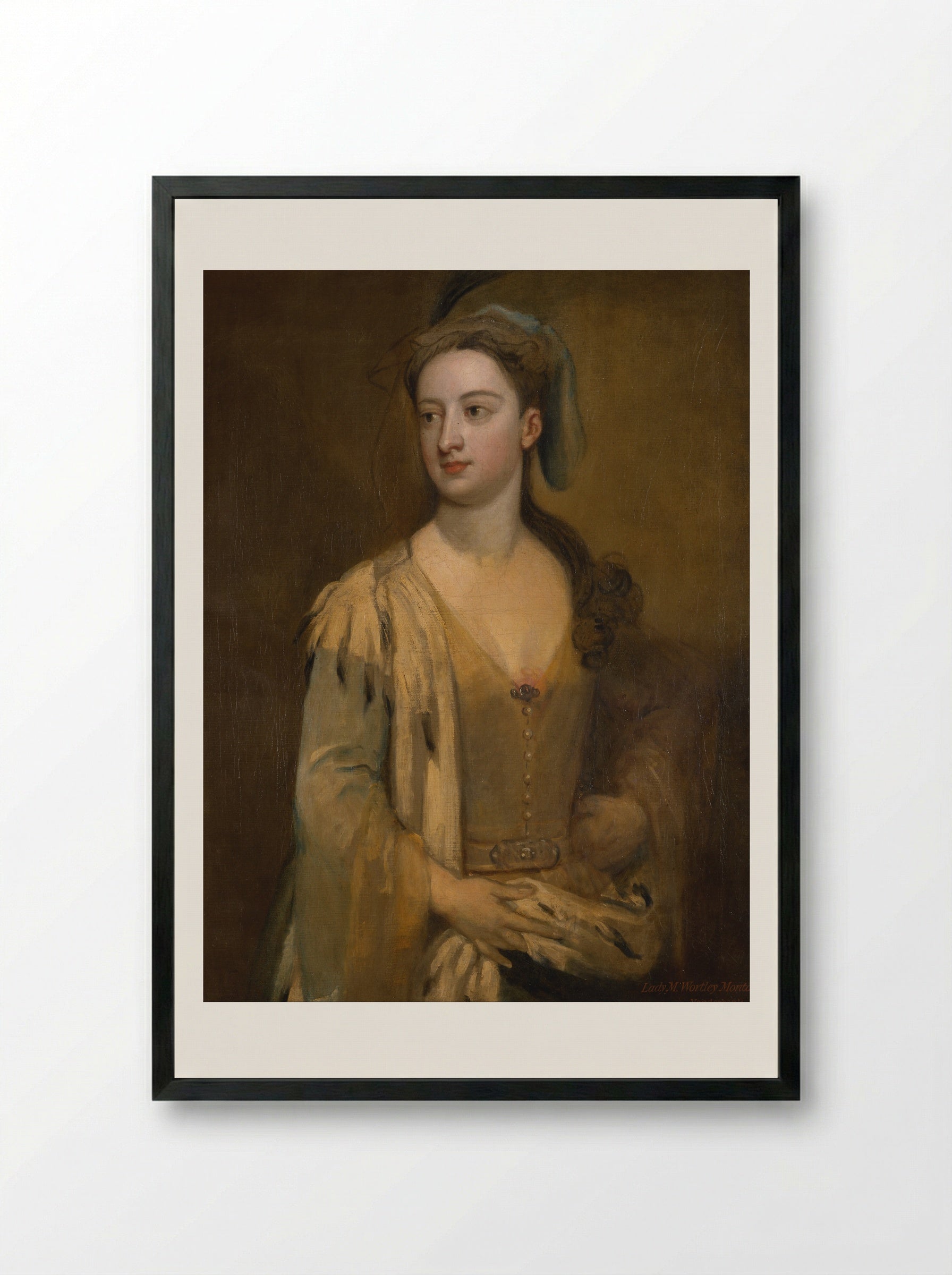 Lady Mary Berkeley - Sir Godfrey Kneller - Framed Print Black