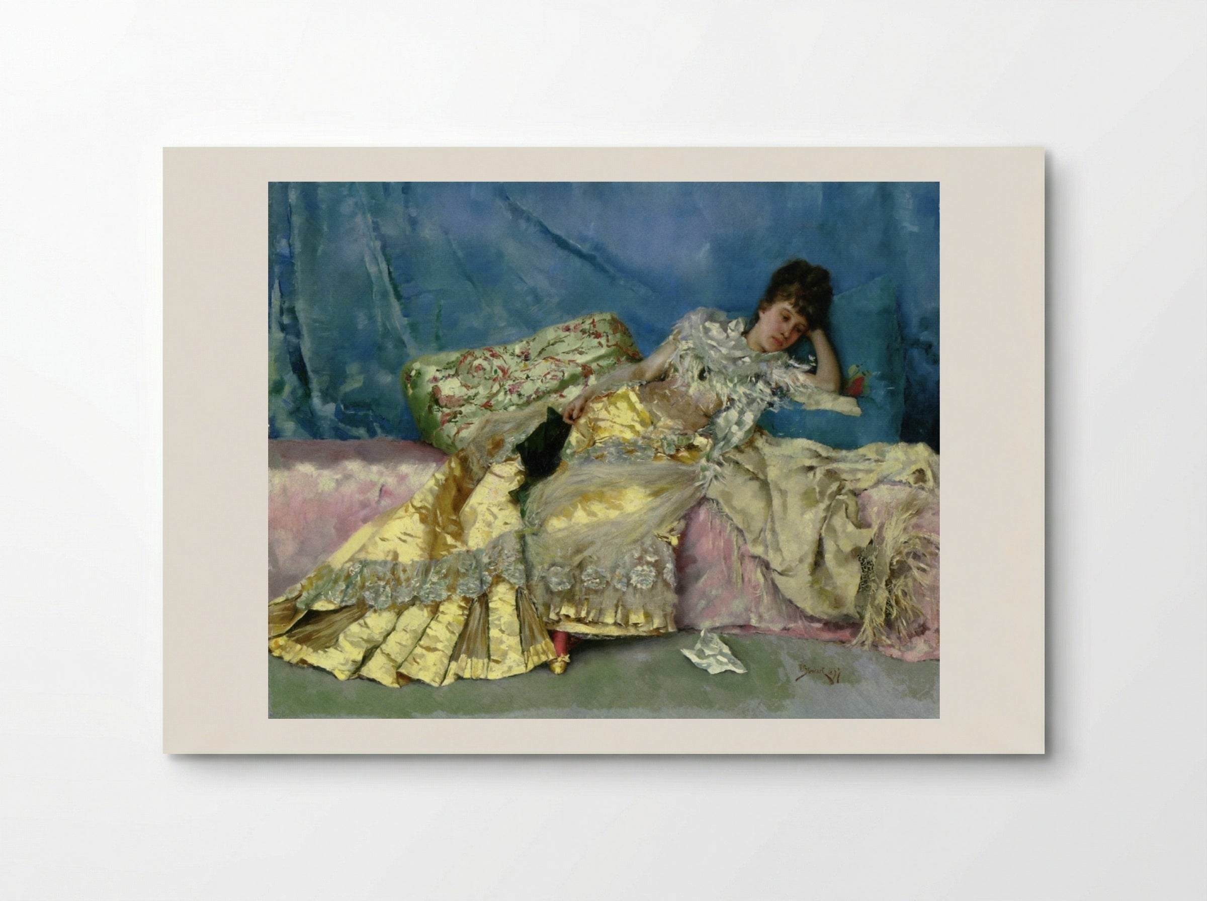 Lady On A Pink Divan - Julius LeBlanc Stewart - Poster