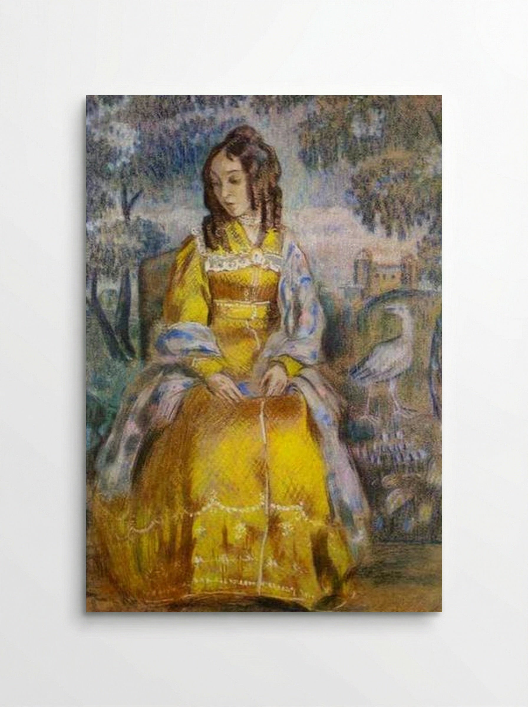 Lady Seated, with a Tapestry in the Background - Victor Borisov-Musatov - Poster
