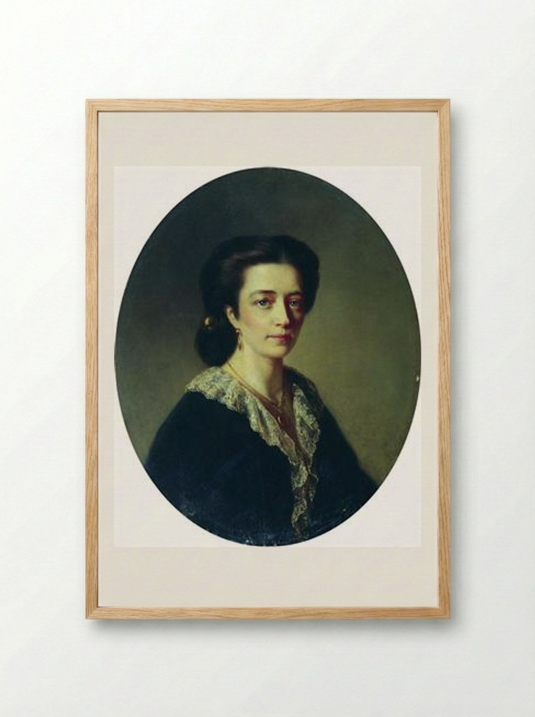 Lady in Black - Konstantin Makovsky - Framed Print Wood
