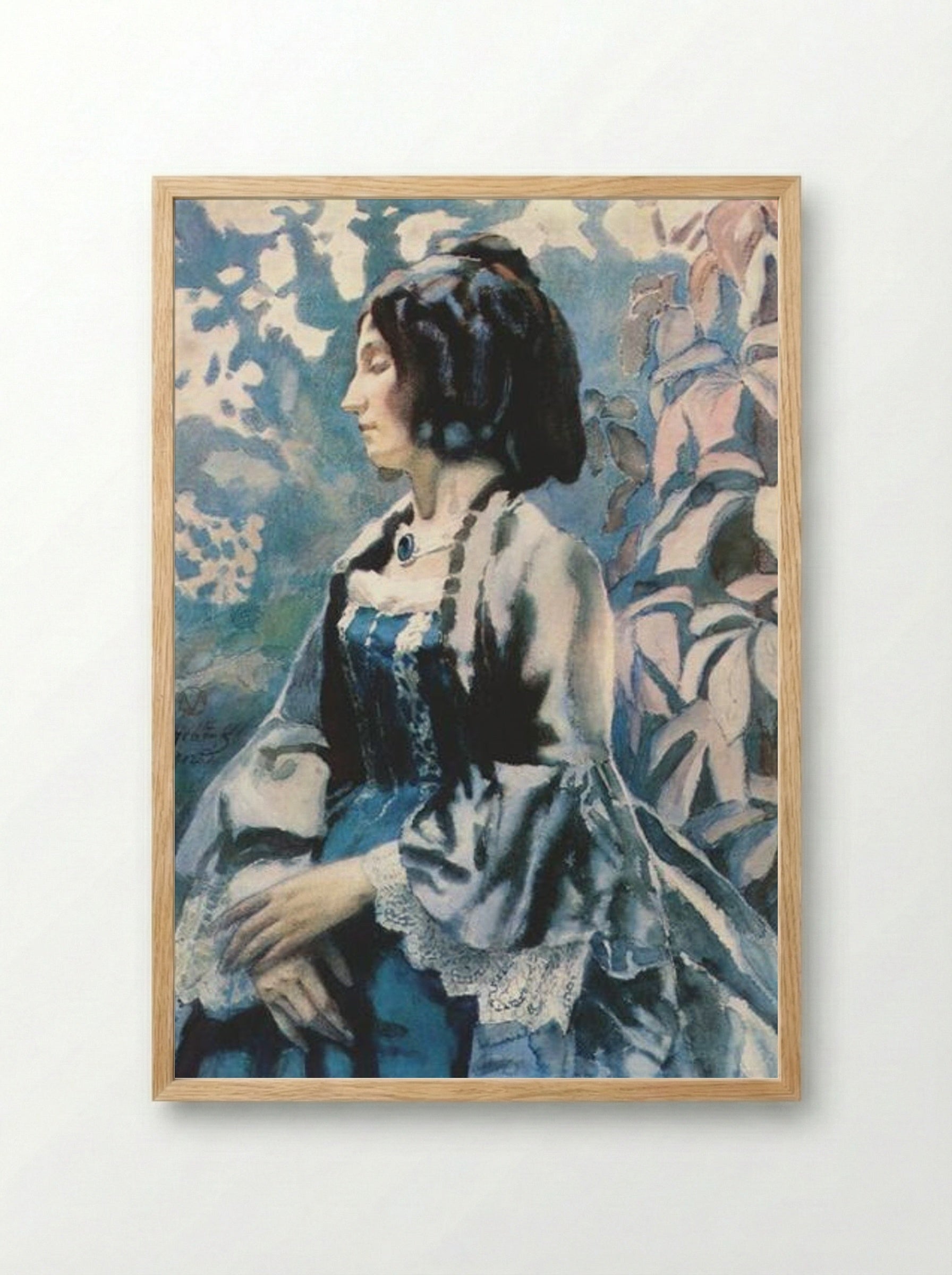 Lady in Blue - Victor Borisov-Musatov - Framed Print Wood