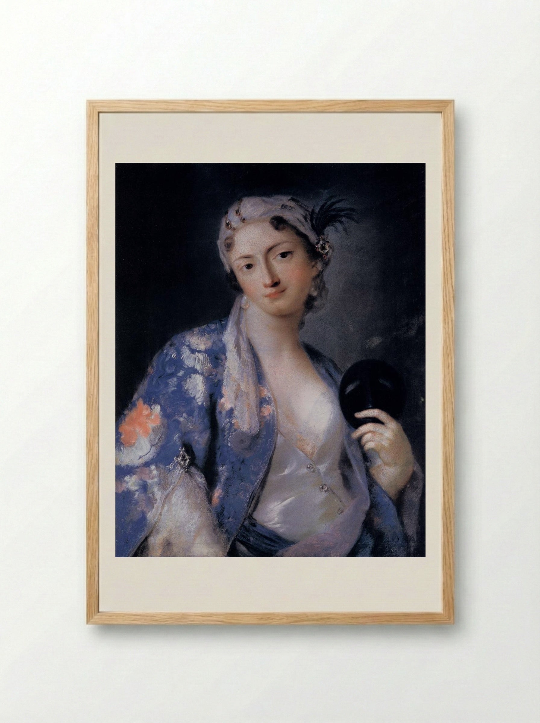 Lady in a Turkish Costume (Felicita Sartori) - Rosalba Carriera - Framed Print Wood