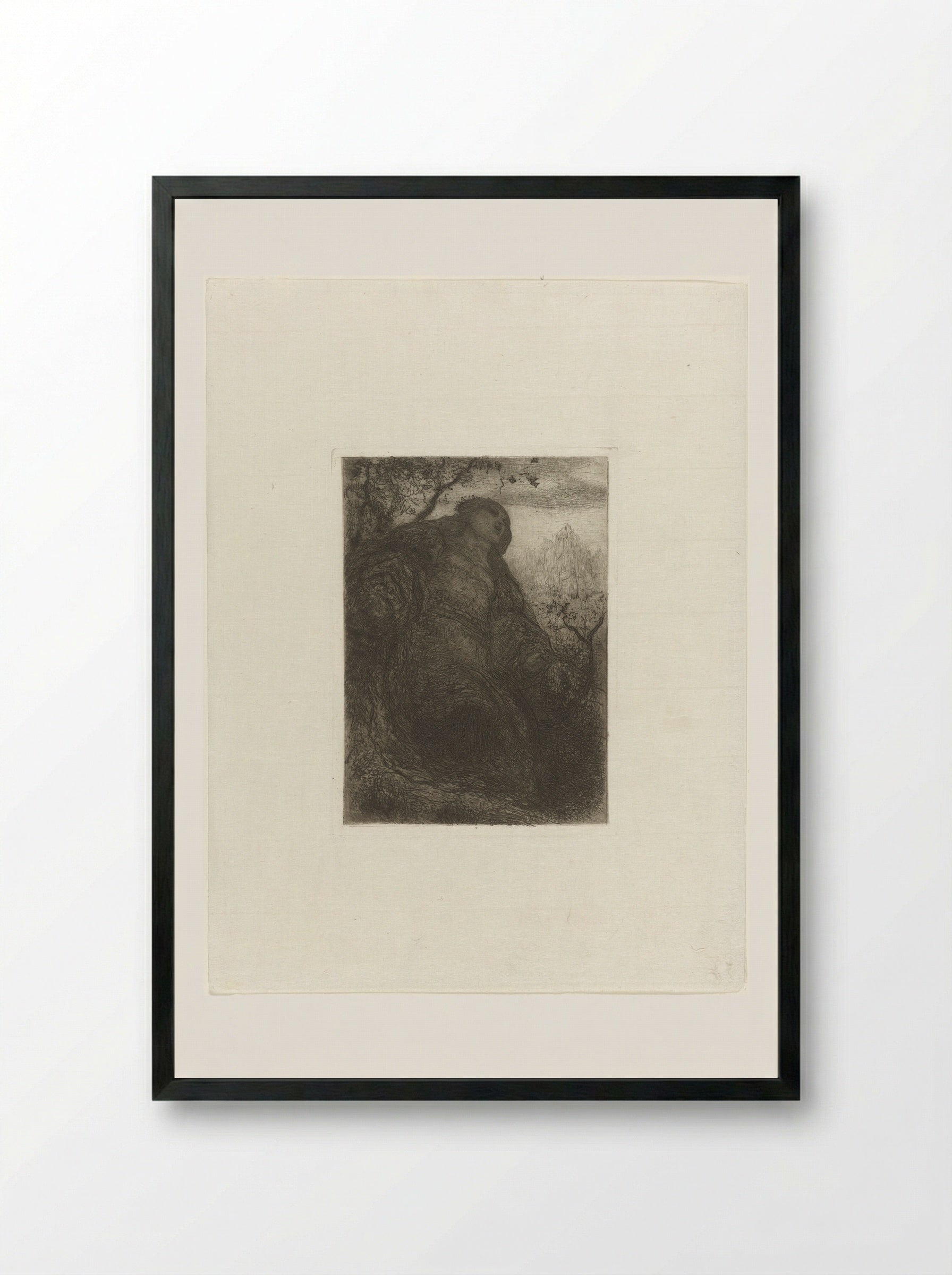 Lady of Shalott (Woman under a Tree) - Matthijs Maris - Framed Print Black