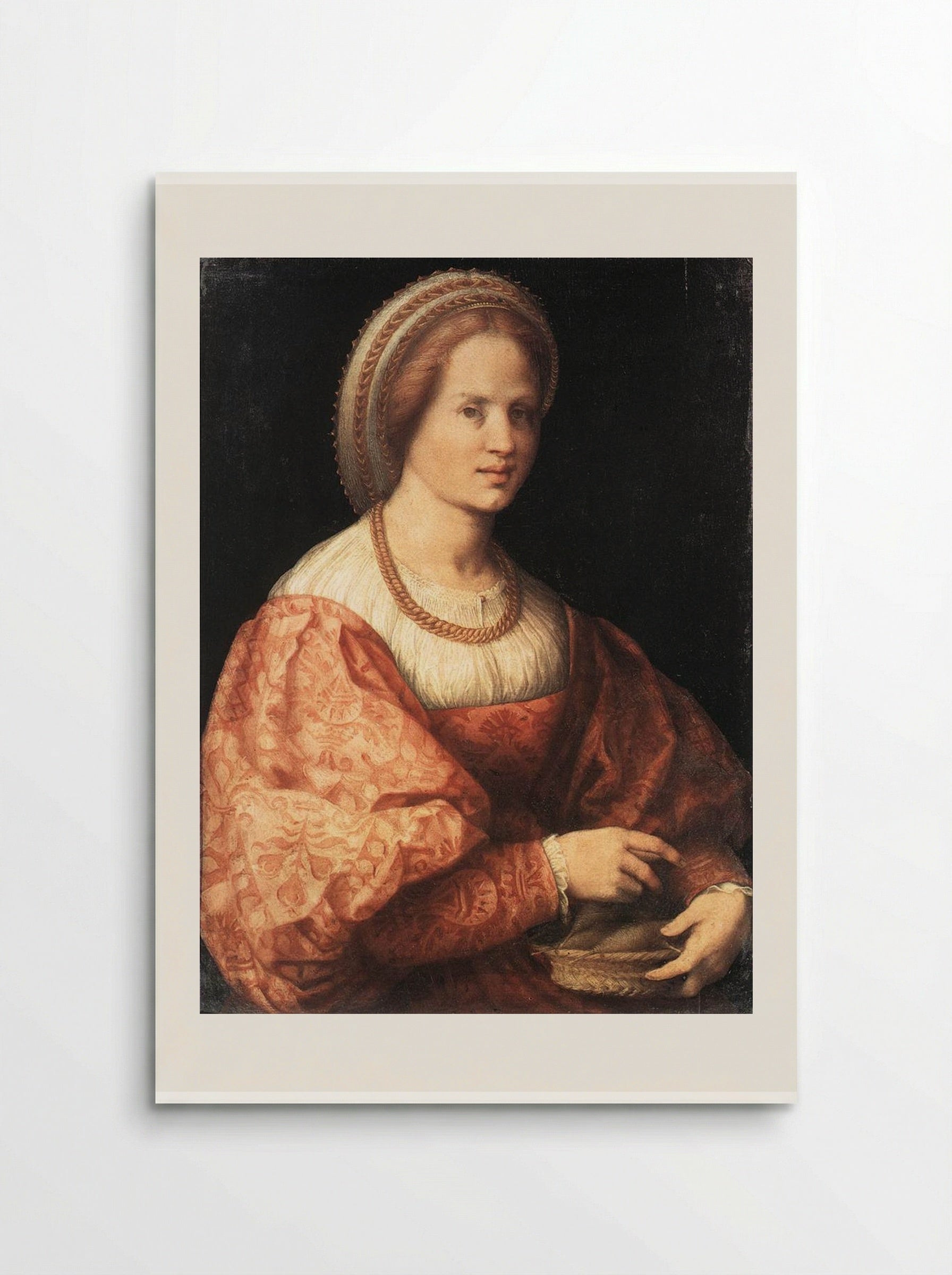 Lady with a Basket of Spindles - Jacopo Pontormo - Poster