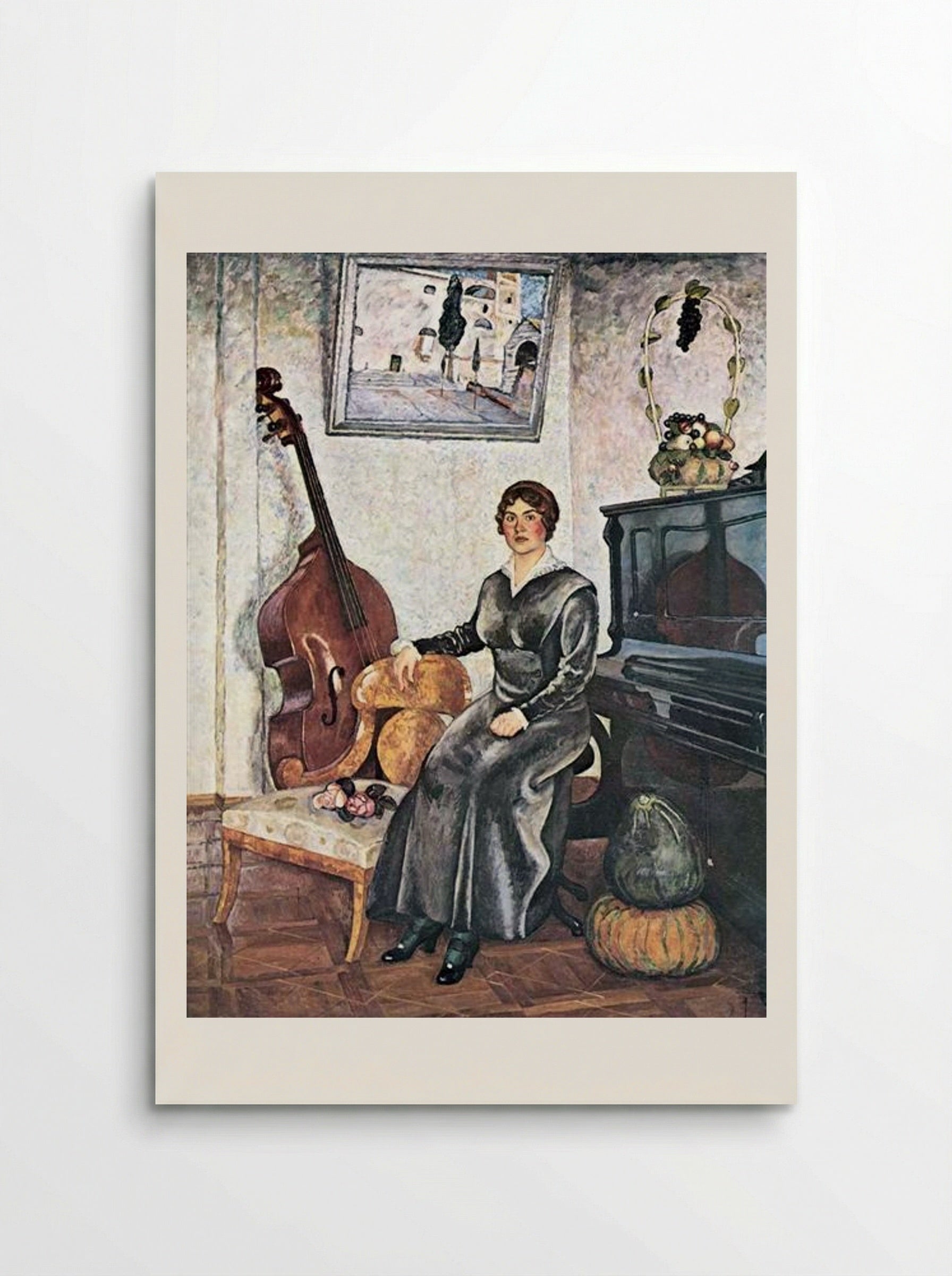 Lady with a Contrabass - Ilya Mashkov - Poster