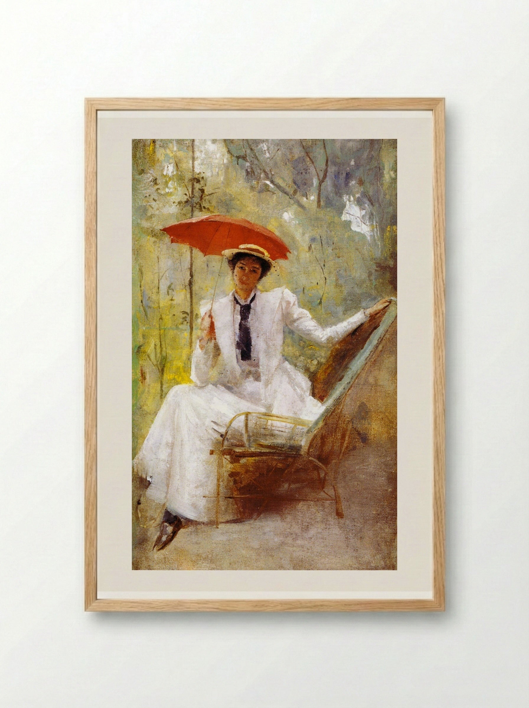 Lady with a Parasol - Tom Roberts - Framed Print Wood