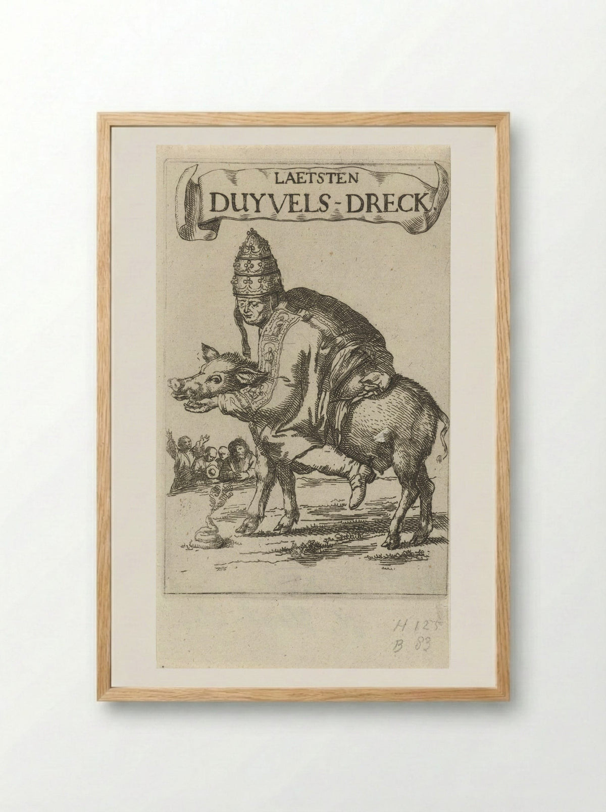 Laetsten Duyvels-Dreck - Arnold Houbraken - Framed Print Wood