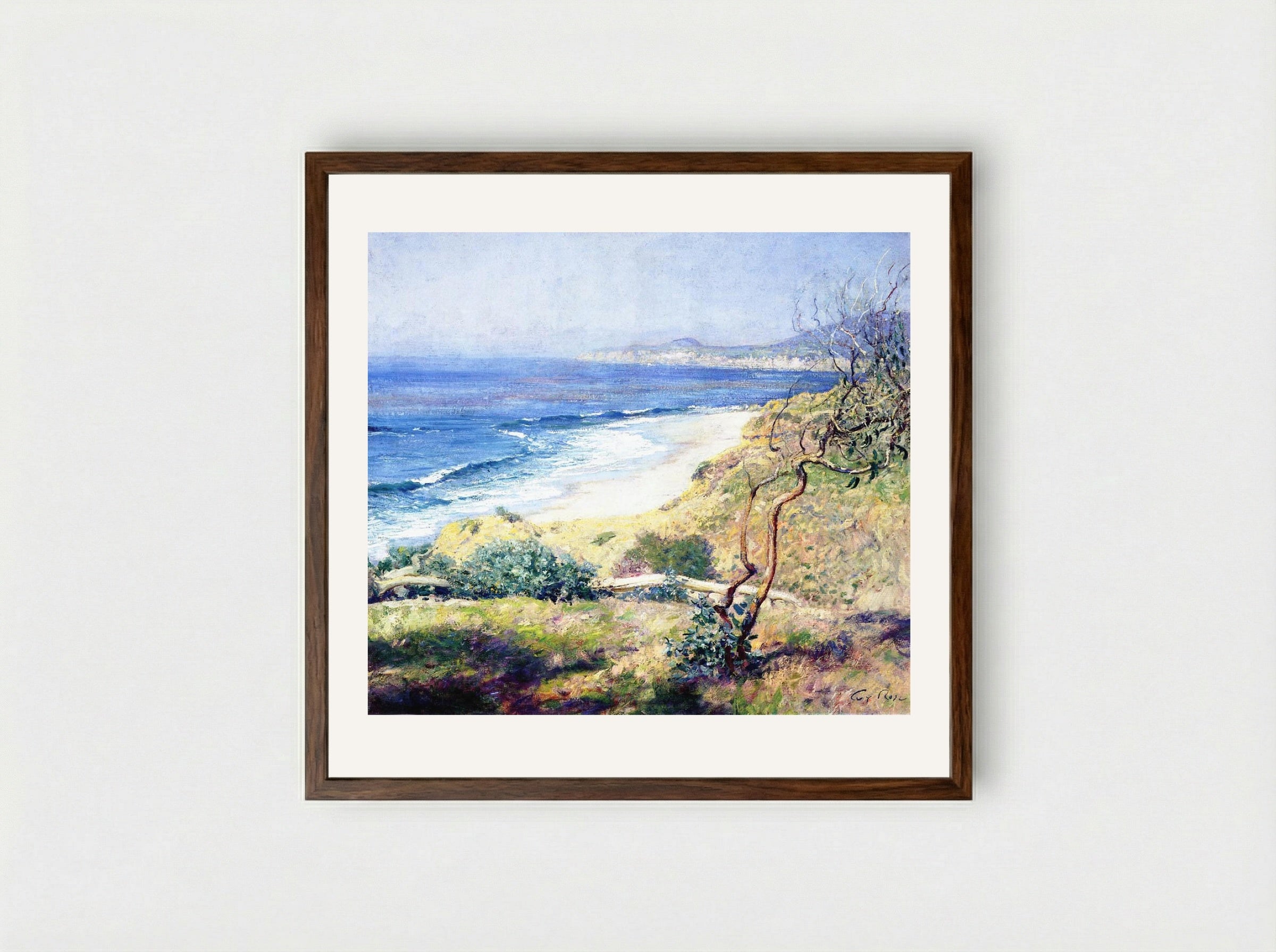Laguna Shores - Guy Rose - Framed Print Dark Wood