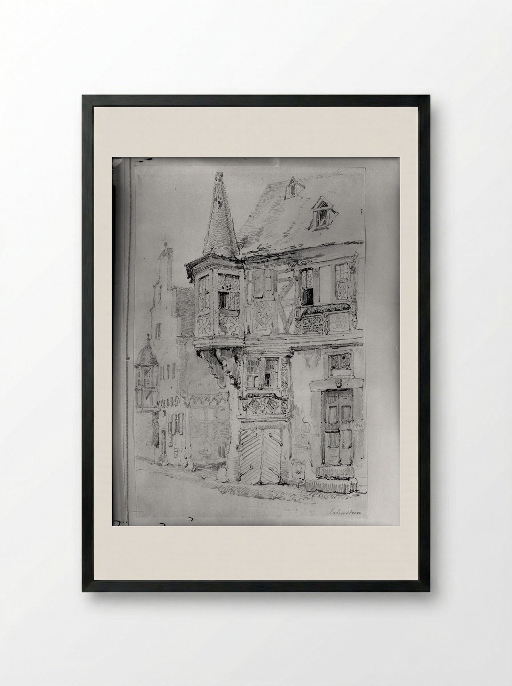 Lahnstein - Samuel Prout - Framed Print Black