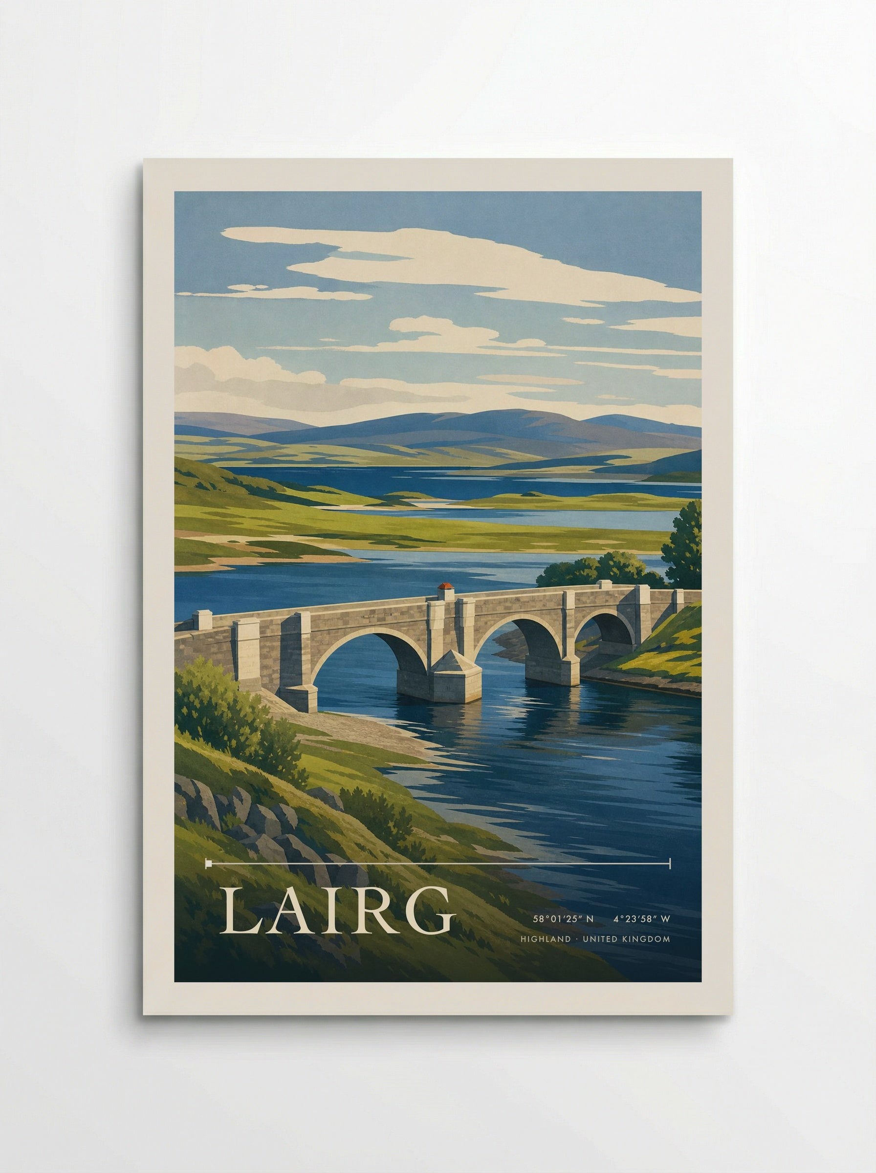 Lairg Highland United Kingdom Travel Poster - Poster