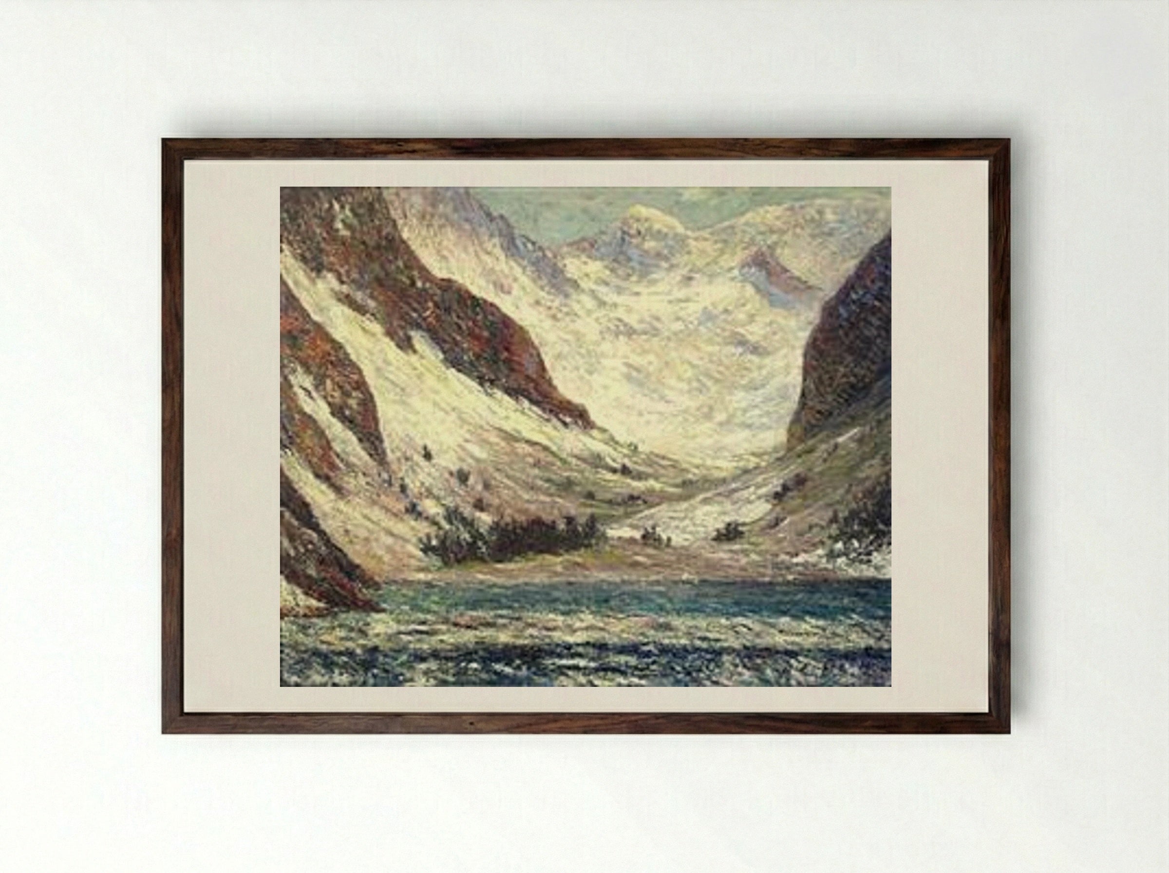 Lake Lovitel - Maxime Maufra - Framed Print Dark Wood