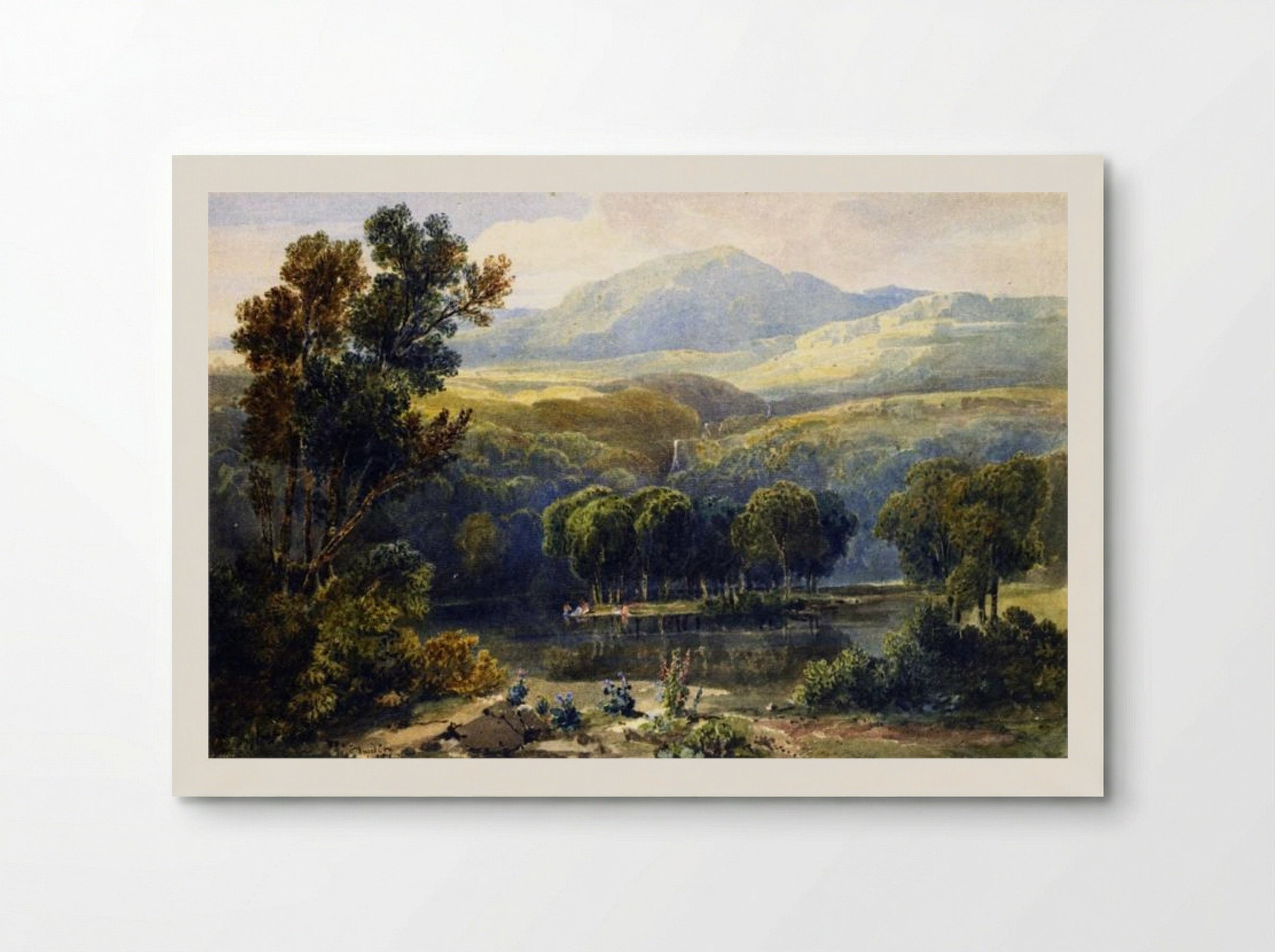 Lake Scene, North Wales - David Cox - Poster