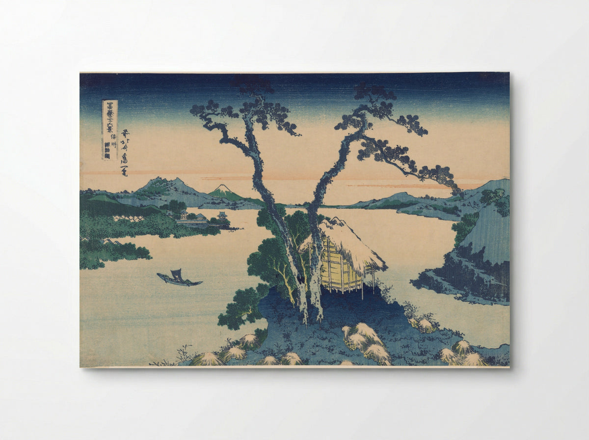 Lake Suwa in Shinano Province - Katsushika Hokusai - Poster