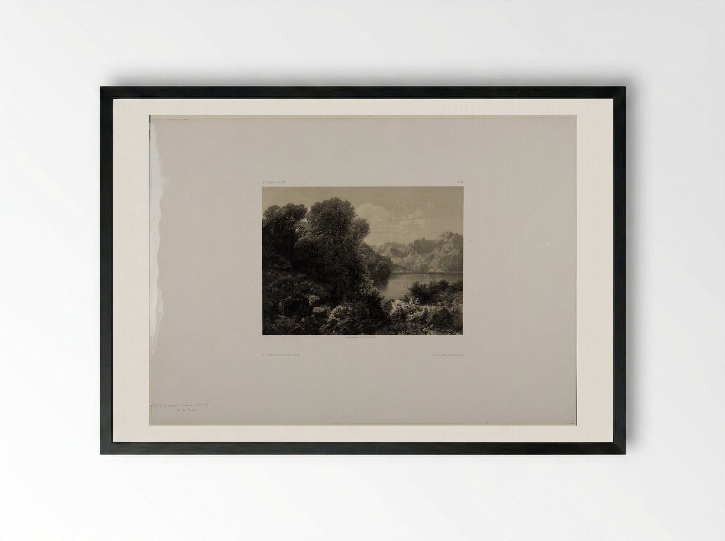 Lake of Brientz, Number 99 - Alexandre Calame - Framed Print Black