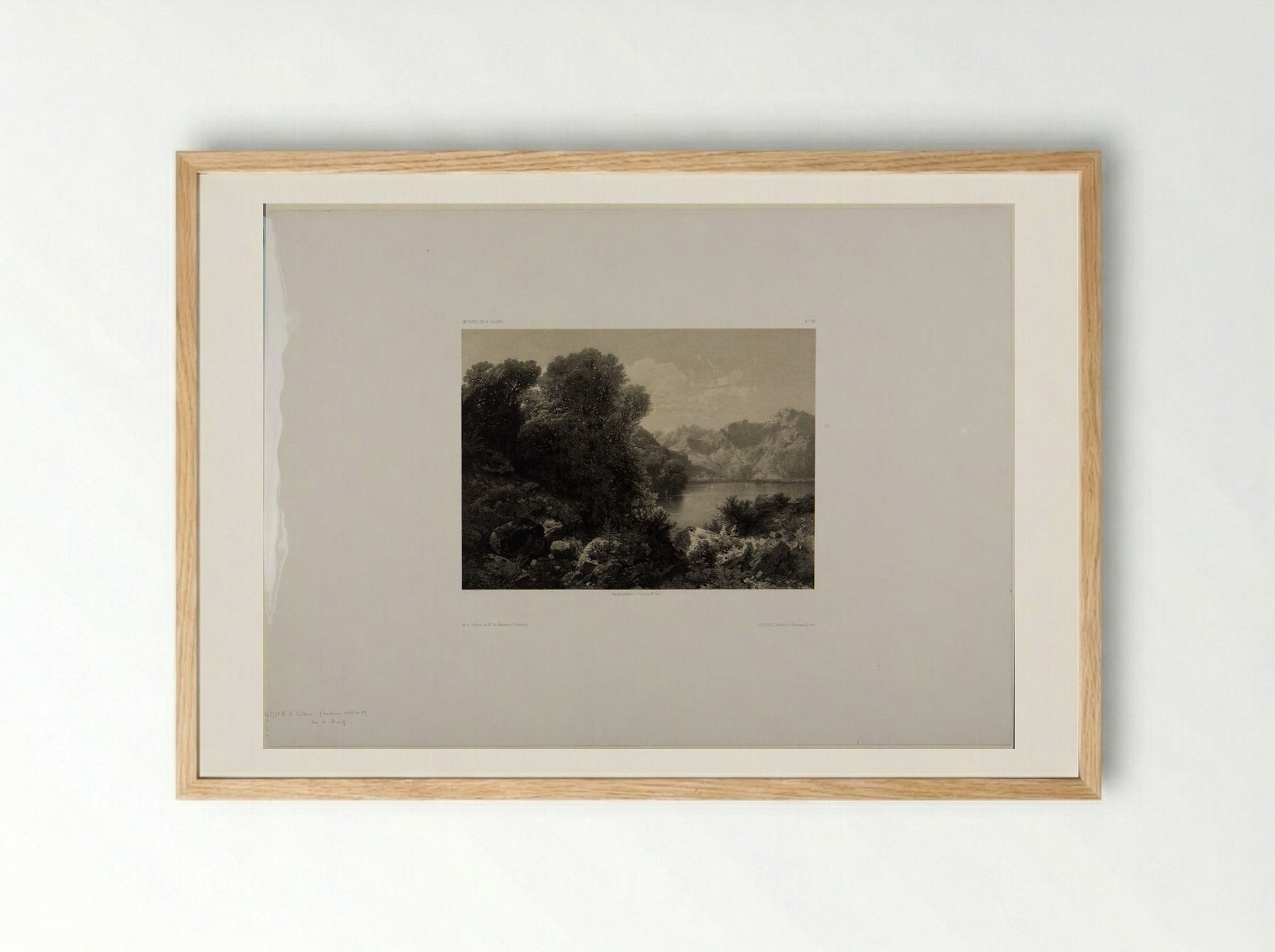 Lake of Brientz, Number 99 - Alexandre Calame - Framed Print Wood
