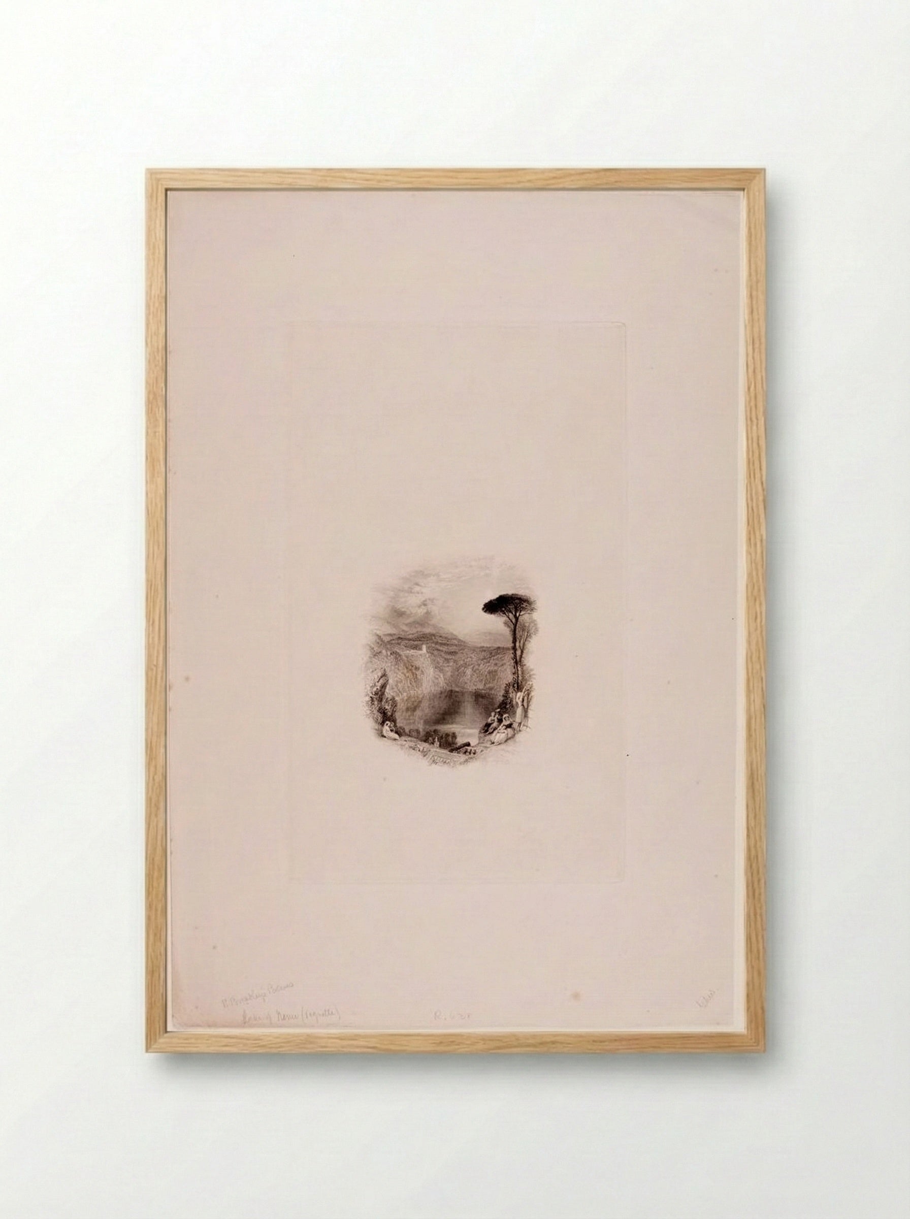 Lake of Nemi - Edward Goodall - Framed Print Wood
