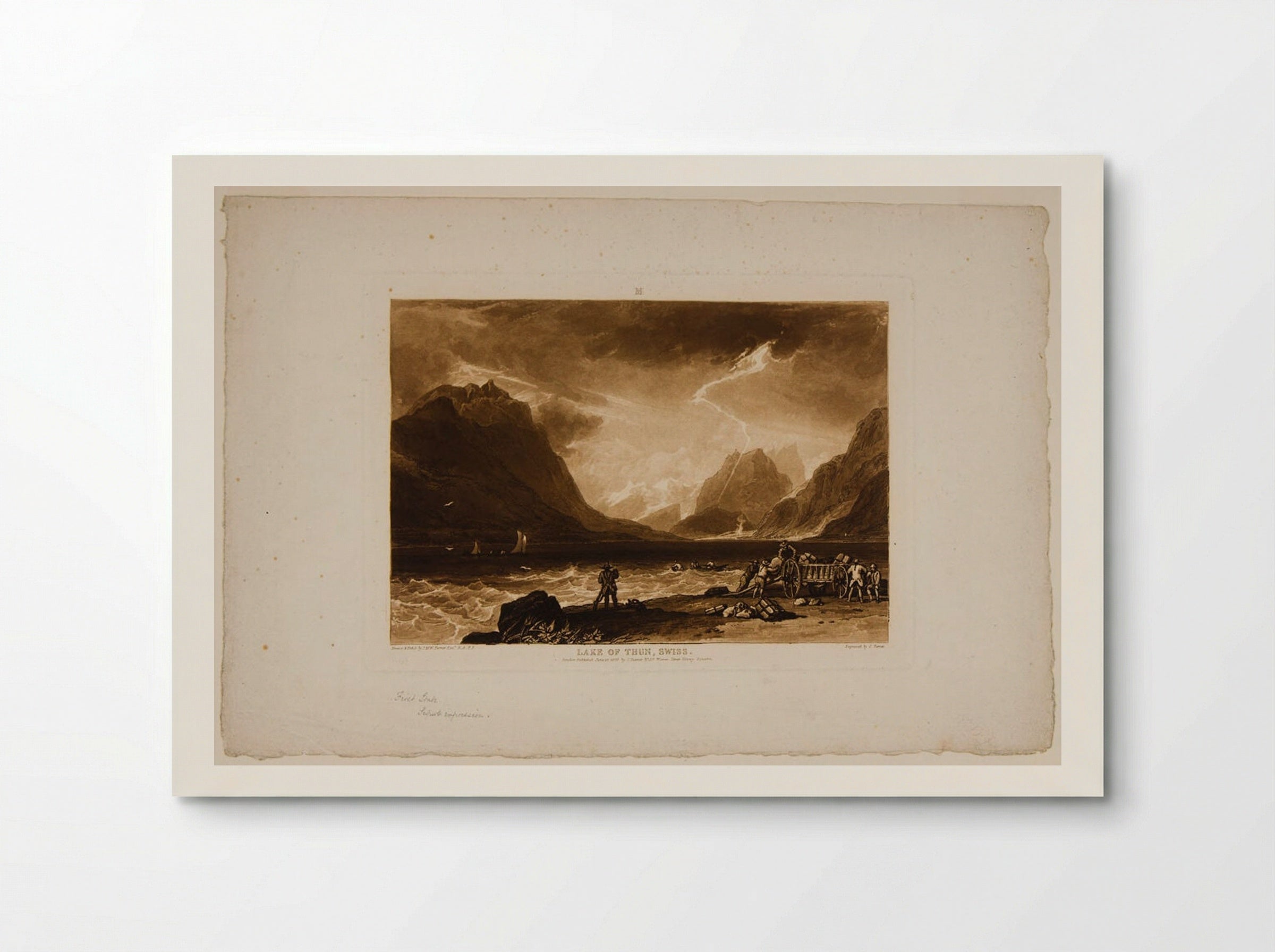 Lake of Thun, Swiss - Charles Turner - Poster