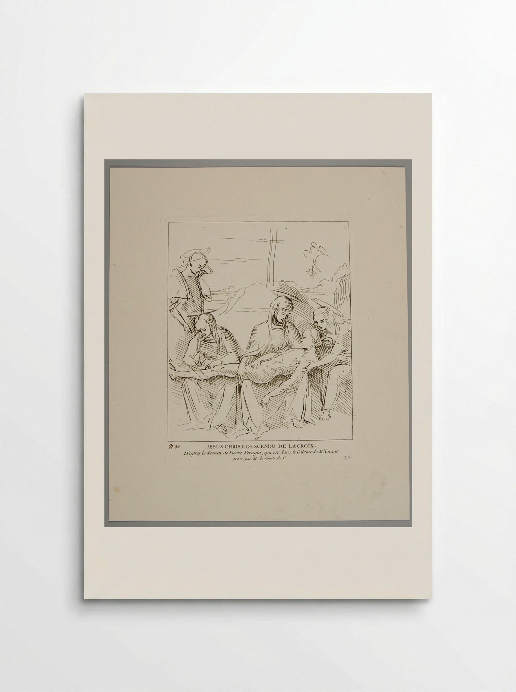 Lamentation (After Perugino) - Anne Claude de Thubières, comte de Caylus - Poster
