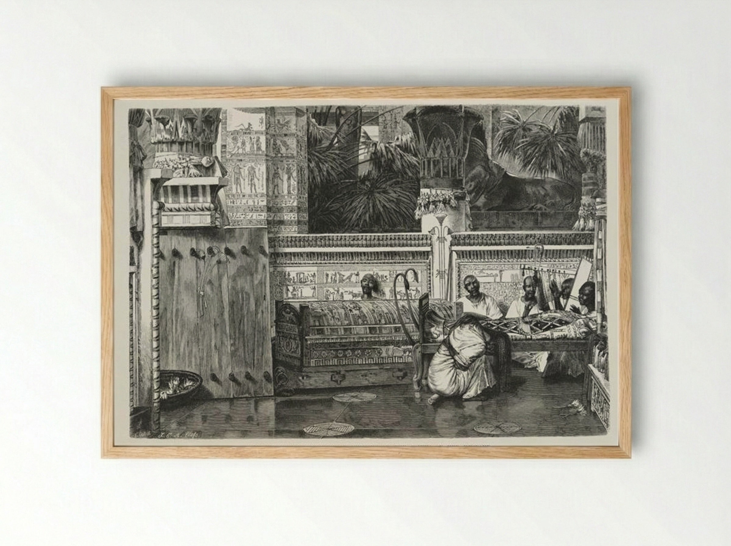 Lamentation of a Widow of Memphis at the Coffin of Her Husband - Sir Lawrence Alma-Tadema - Framed Print Wood