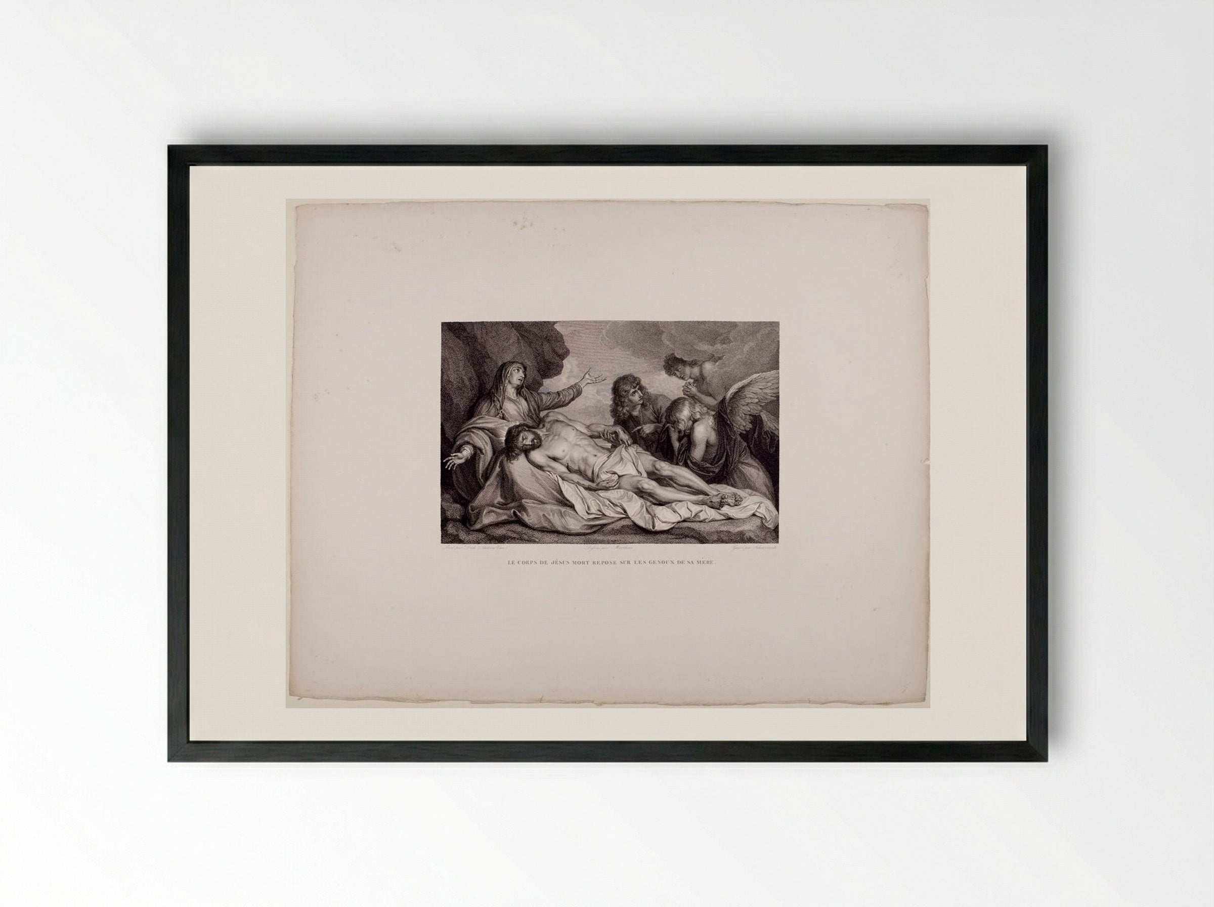 Lamentation - Luigi Schiavonetti - Framed Print Black