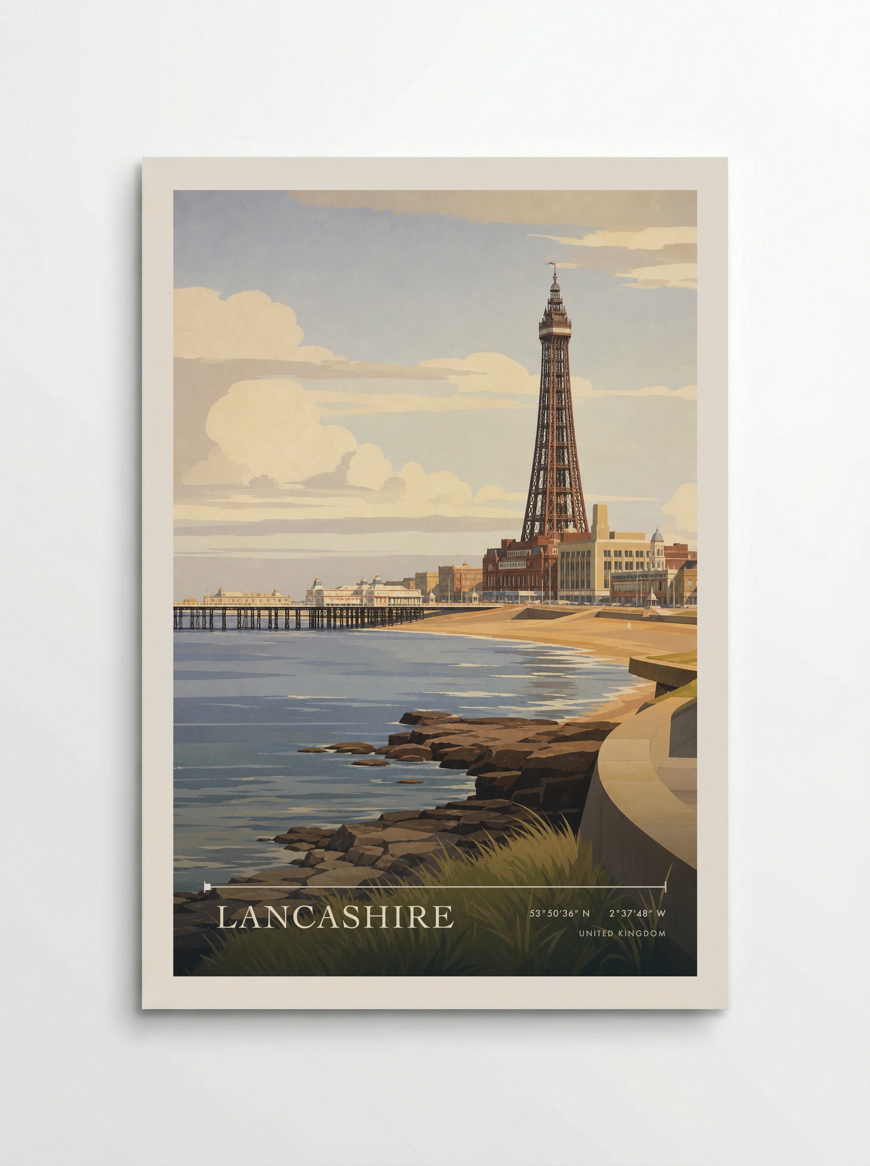 Lancashire United Kingdom Travel Poster - Poster