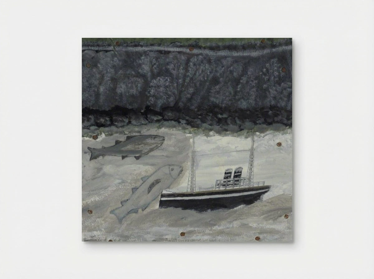 Land, Fish and Motor Vessel - Alfred Wallis - Poster