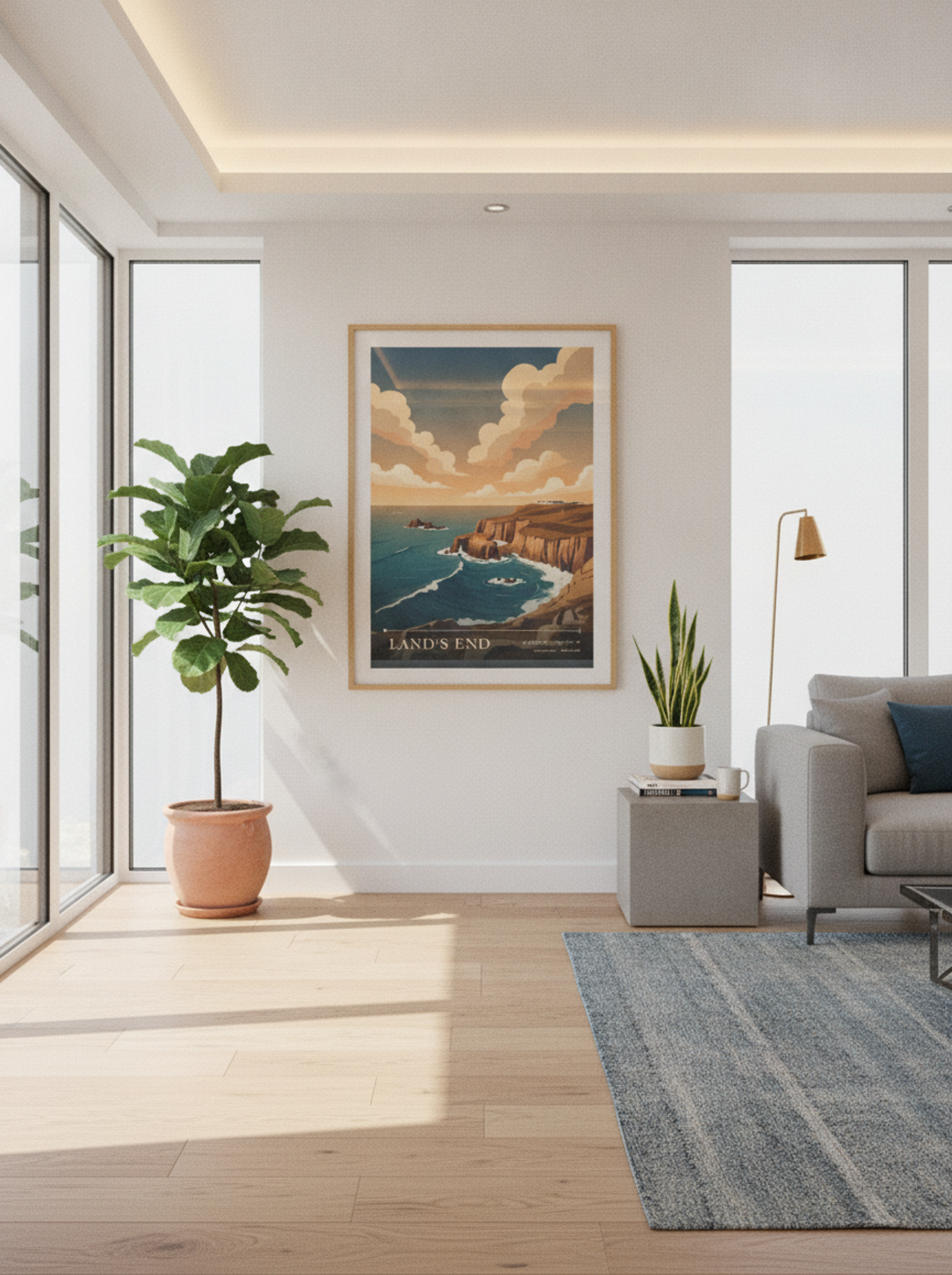 Land's End Cornwall England Travel Poster - Lifestyle