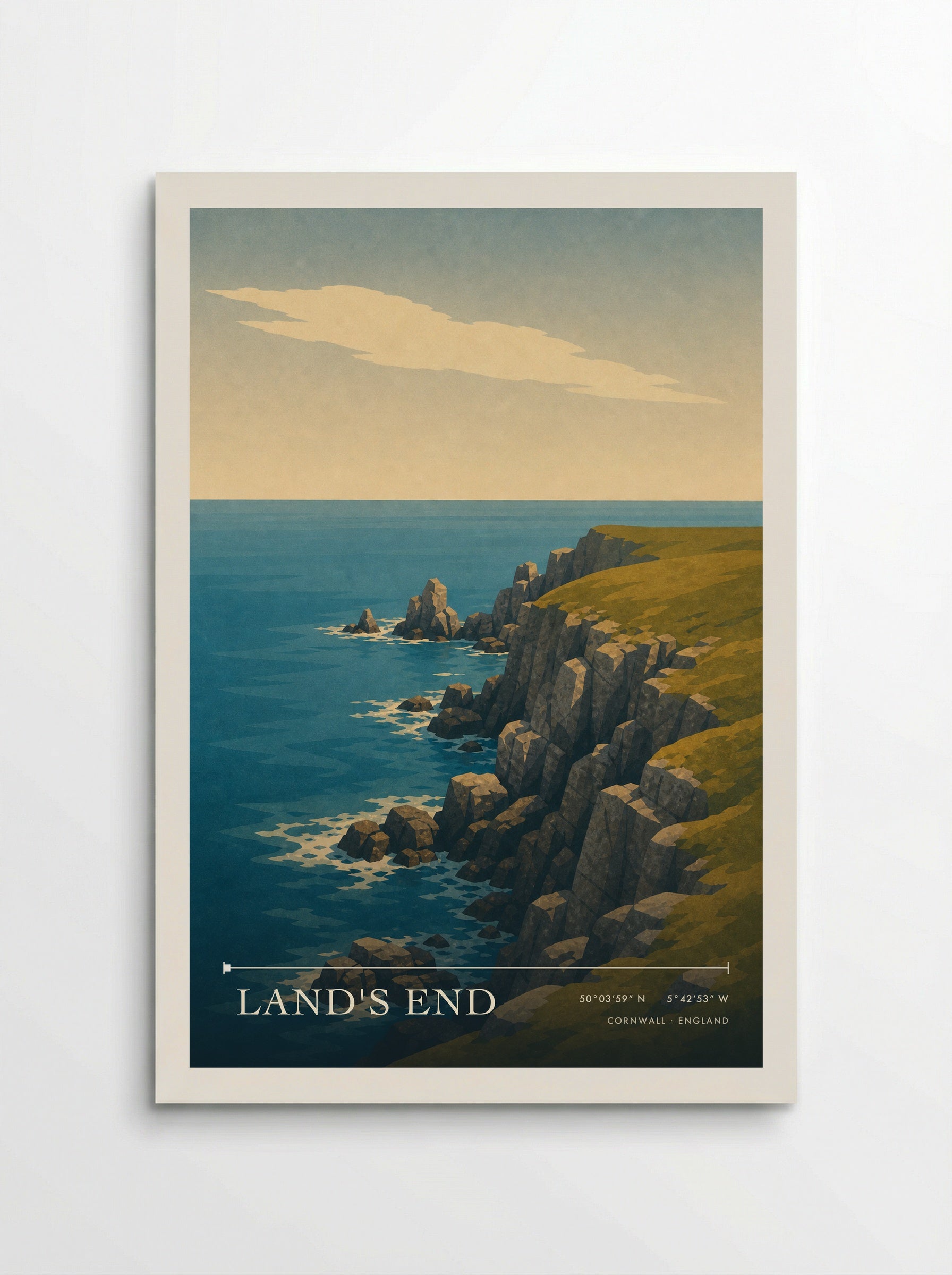 Land's End Travel Poster Artwork - Poster
