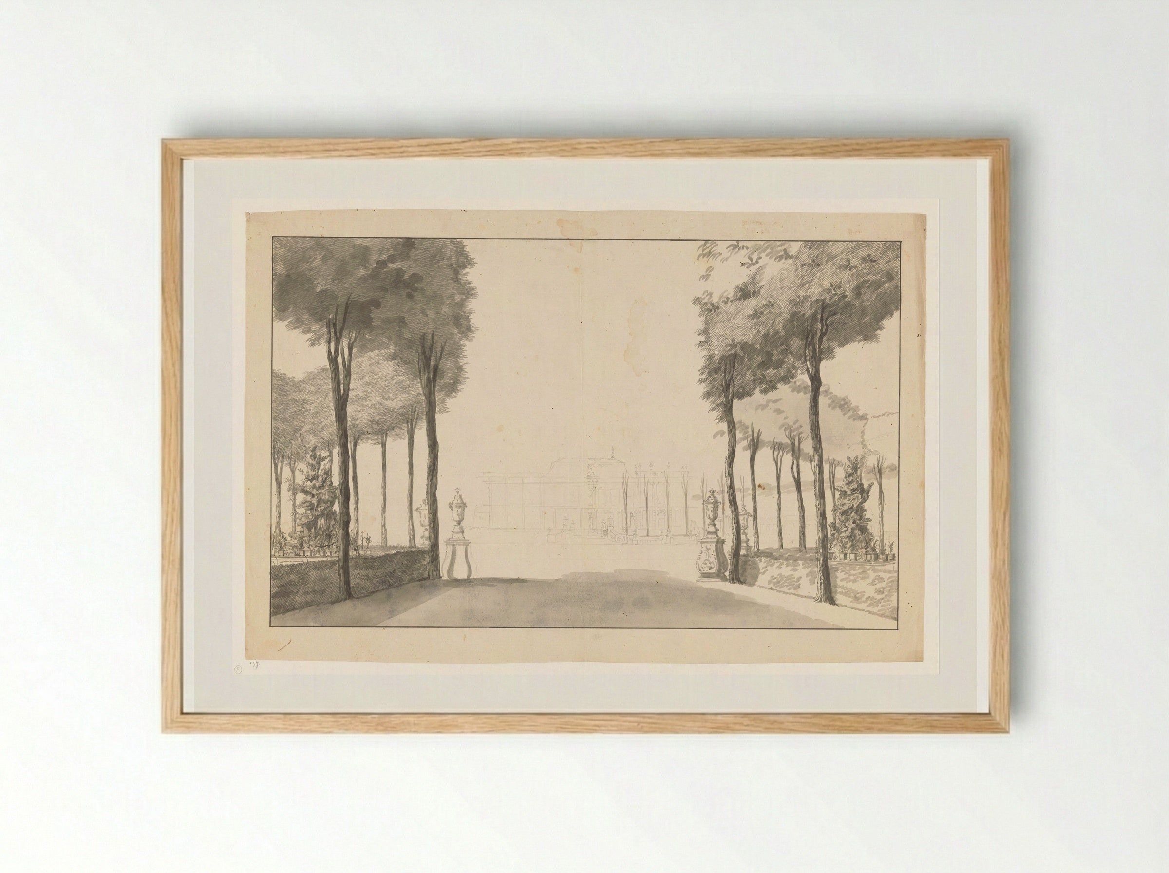 Landhuis te Batavia - Jan Brandes - Framed Print Wood