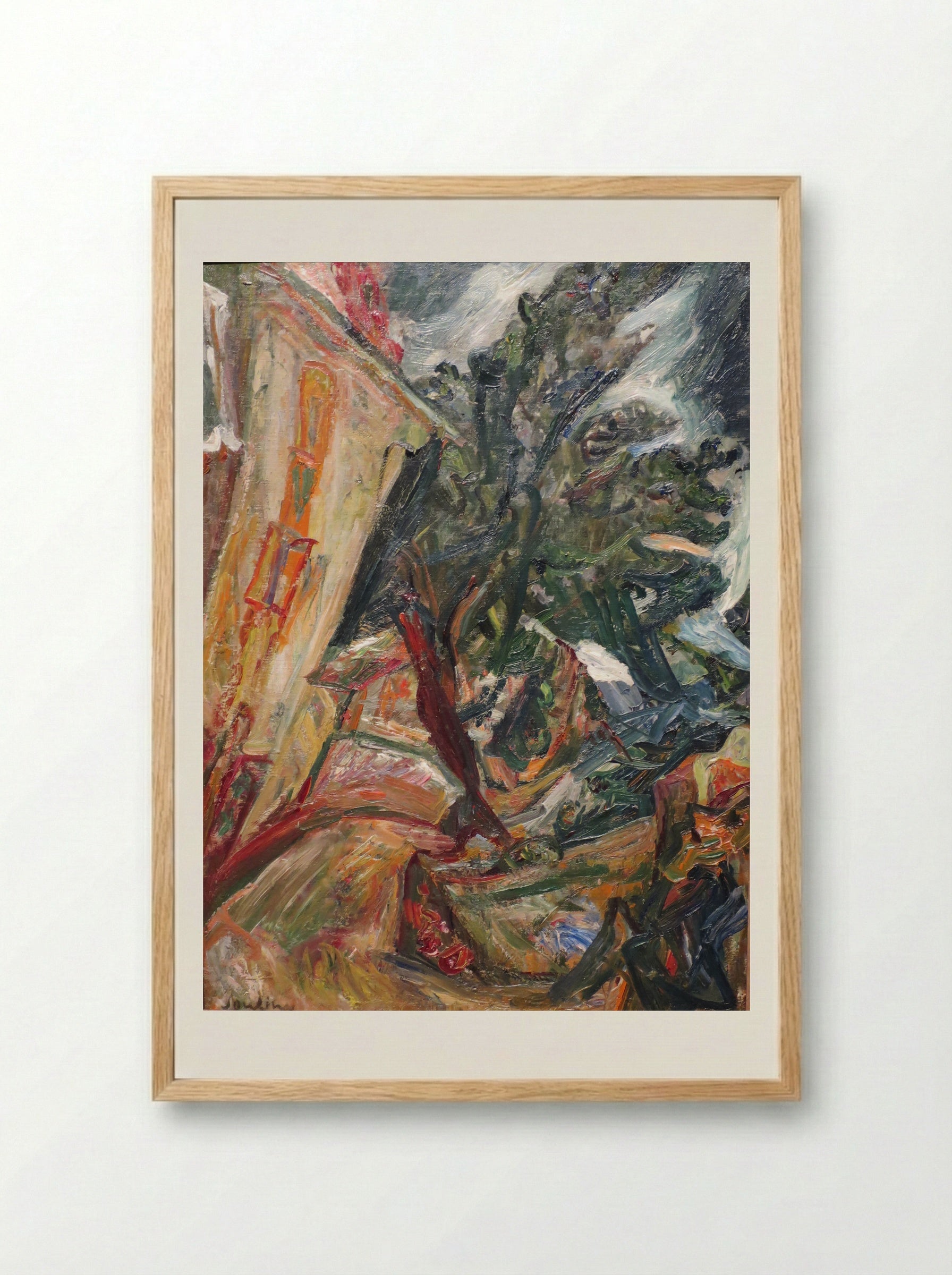 Landscape (Expressionist Study) - Chaim Soutine - Framed Print Wood